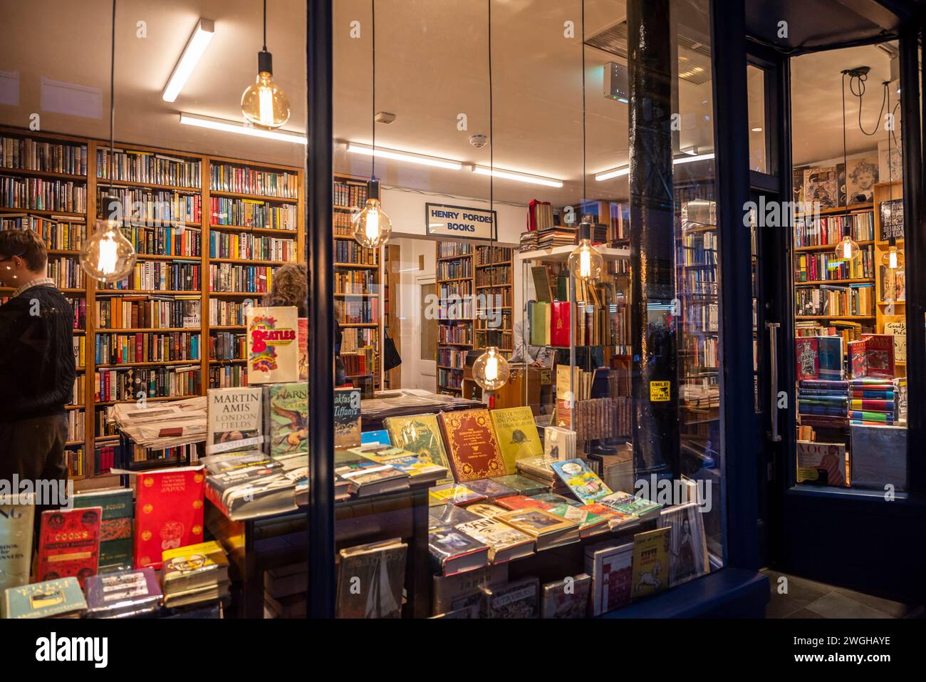 Henry Pordes secondhand bookshop on Tottenham Court Road, London, England, UK Stock Photo
