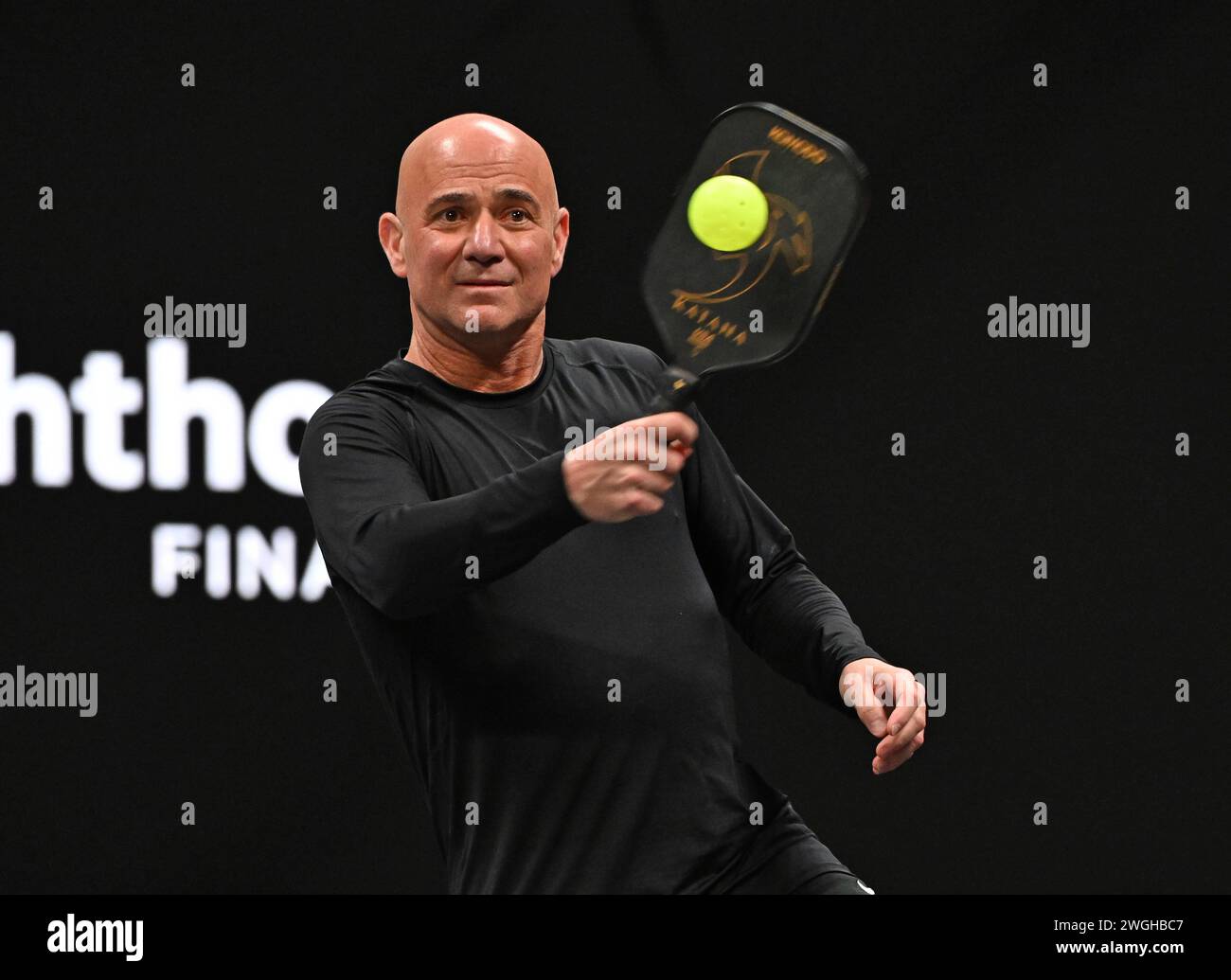 Hollywood FL, USA. 04th Feb, 2024. Andre Agassi plays during The