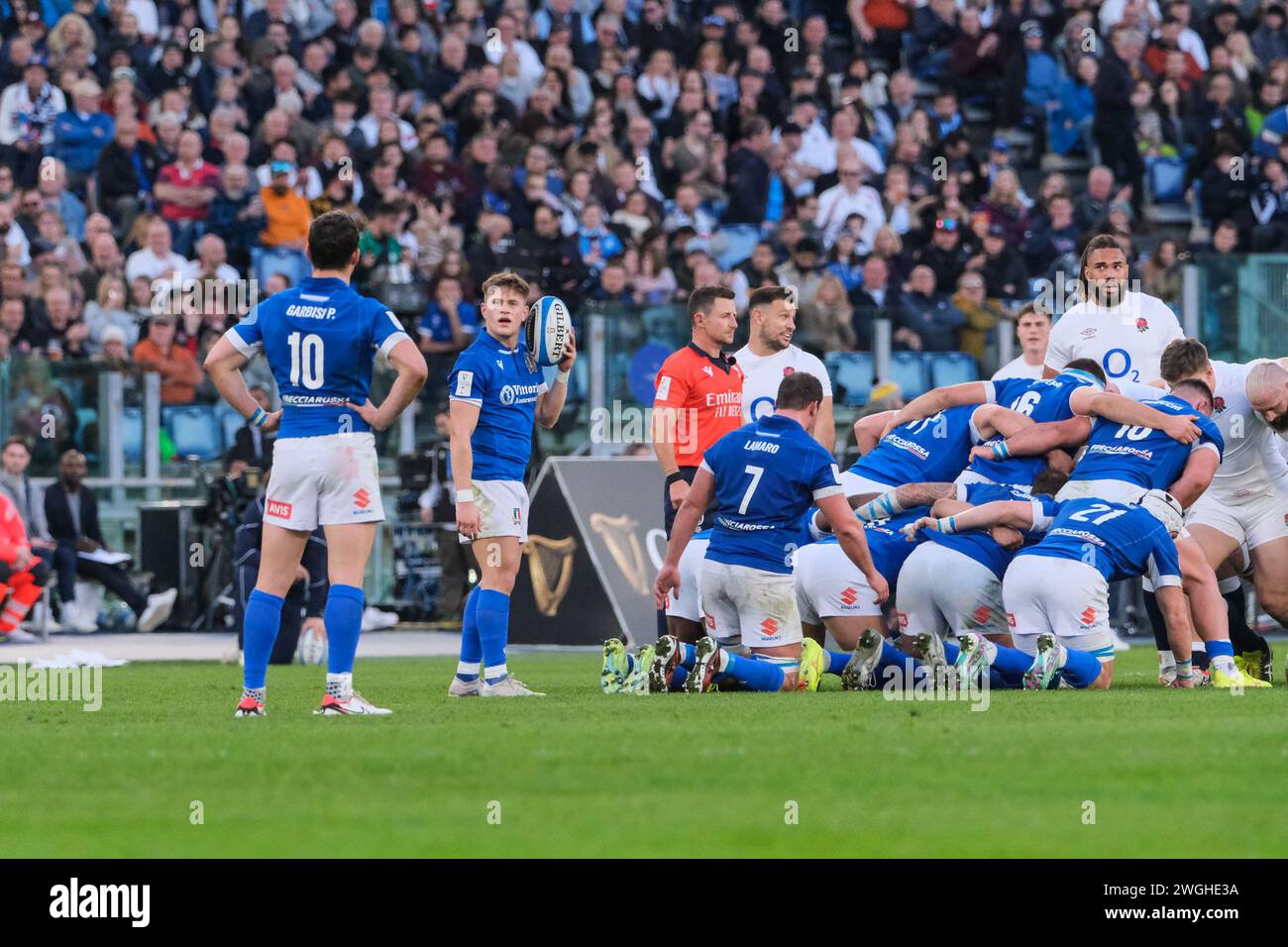Rome, Italy. 3rd Feb, 2025. Stephen Varney of Italy during the Guinness