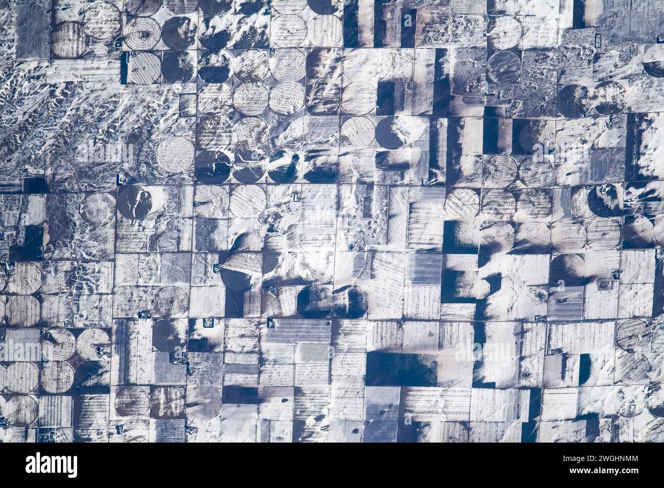 Winter in Nebraska State, United States of America, USA. Stock Photo