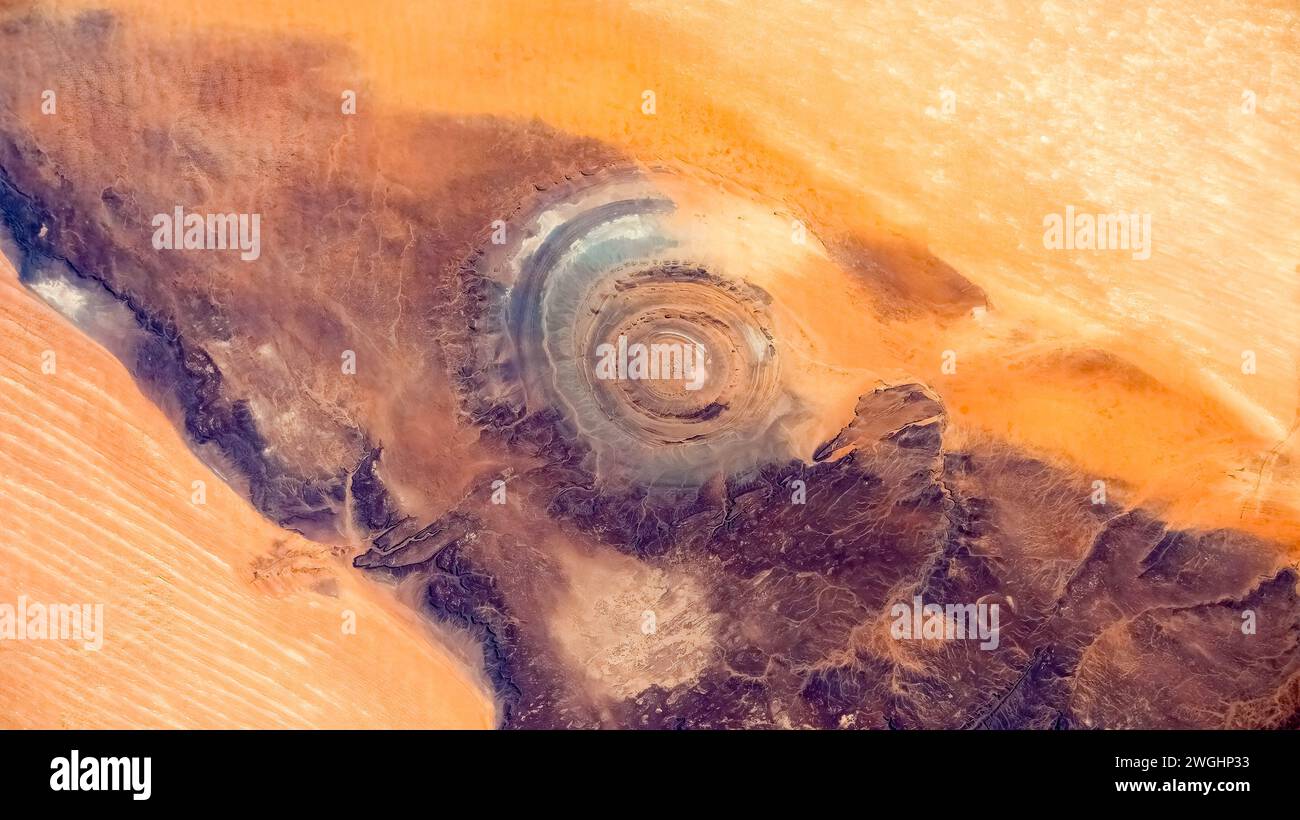 The Richat Structure, or Guelb er Richat, is a prominent circular ...