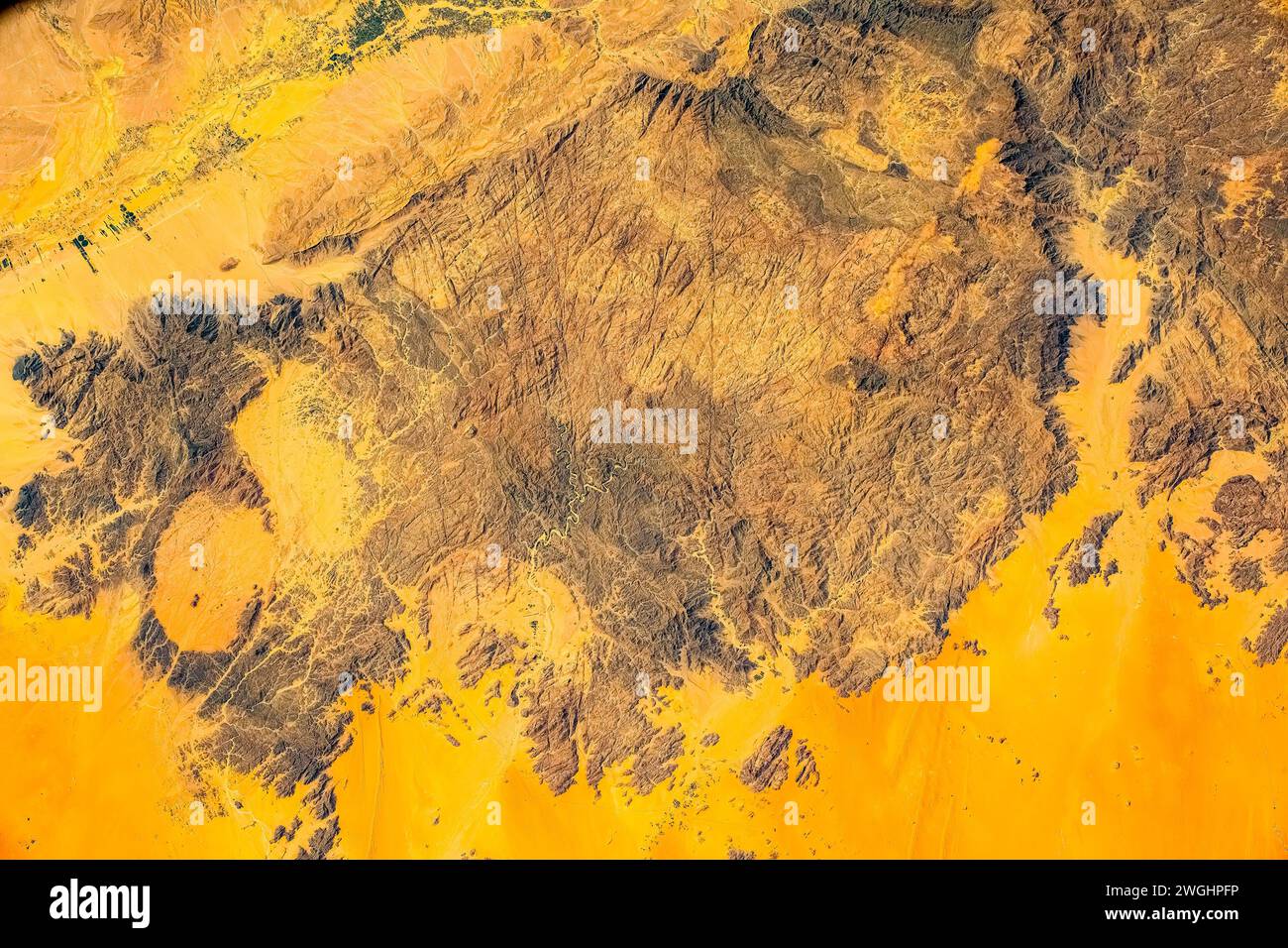 Beautiful desert land in Yemen Stock Photo