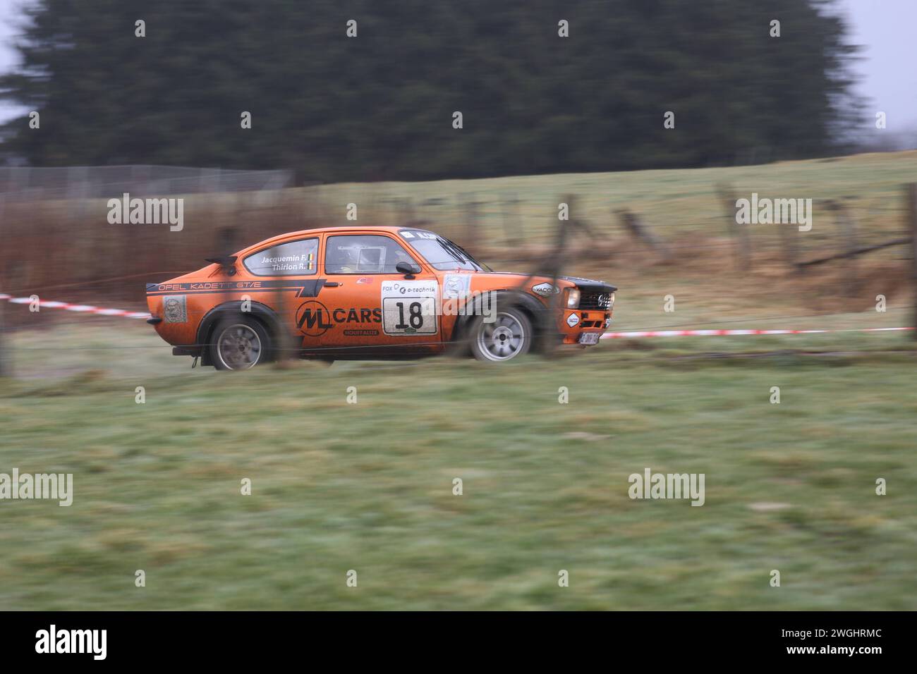 Bastogne Rallye Legend Boucles de Bastogne, 03.02.2024 18 Romuald Thirion BEL / Frederic Jacquemin BEL, Opel Kadett C 2.0 Rallye Legend Boucles de Bastogne, 03.02.2024 *** Bastogne Rallye Legend Boucles de Bastogne, 03 02 2024 18 Romuald Thirion BEL Frederic Jacquemin BEL , Opel Kadett C 2 0 Rallye Legend Boucles de Bastogne, 03 02 2024 Copyright: xAugstx/xEibner-Pressefotox EP jat Stock Photo