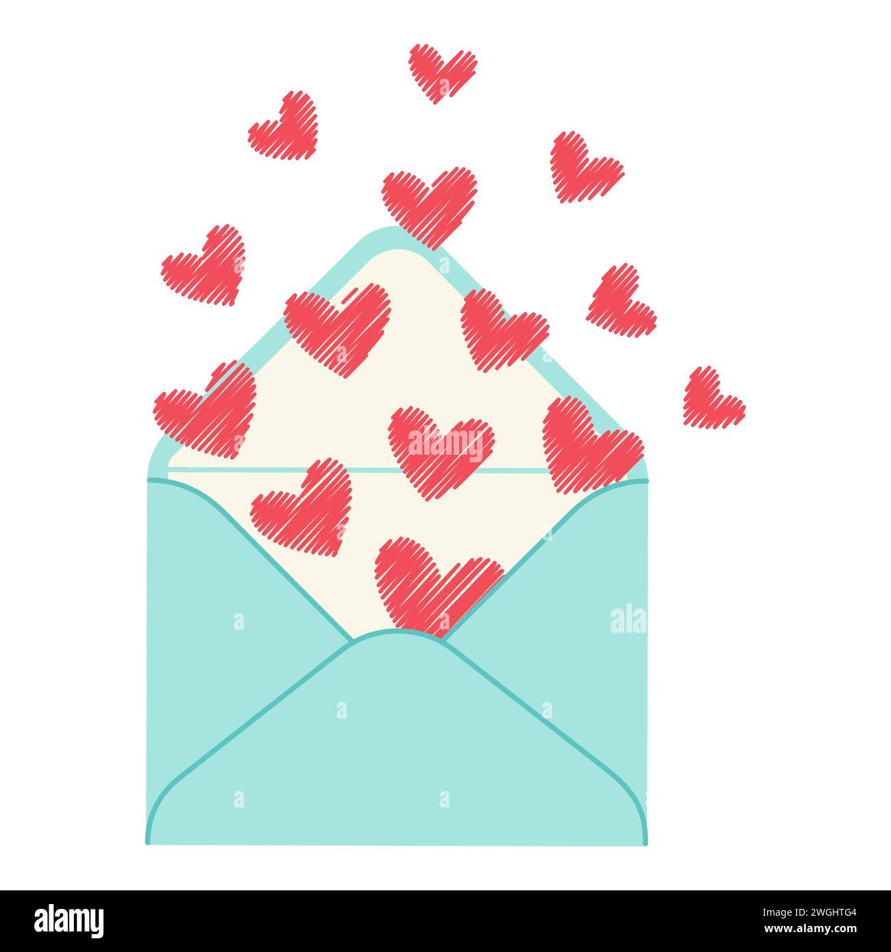 Romantic postage stamp vector set for valentines day card hi-res stock ...