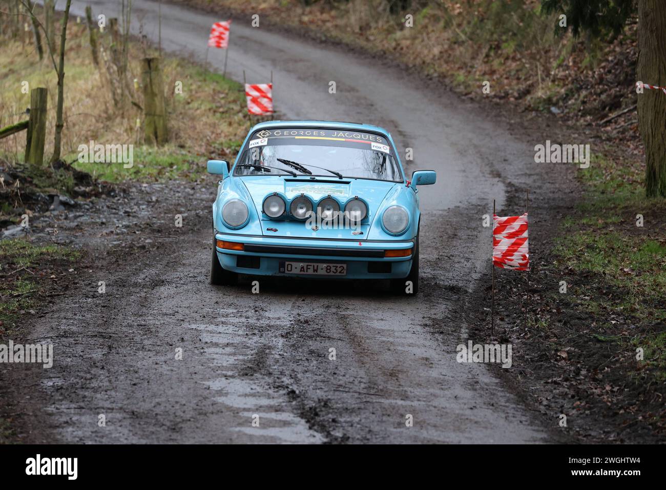 Bastogne Rallye Legend Boucles de Bastogne, 03.02.2024 57 Georges Jacques BEL / Alain Lambert BEL, Porsche 911 SC allye Legend Boucles de Bastogne, 03.02.2024 *** Bastogne Rally Legend Boucles de Bastogne, 03 02 2024 57 Georges Jacques BEL Alain Lambert BEL , Porsche 911 SC allye Legend Boucles de Bastogne, 03 02 2024 Copyright: xAugstx/xEibner-Pressefotox EP jat Stock Photo