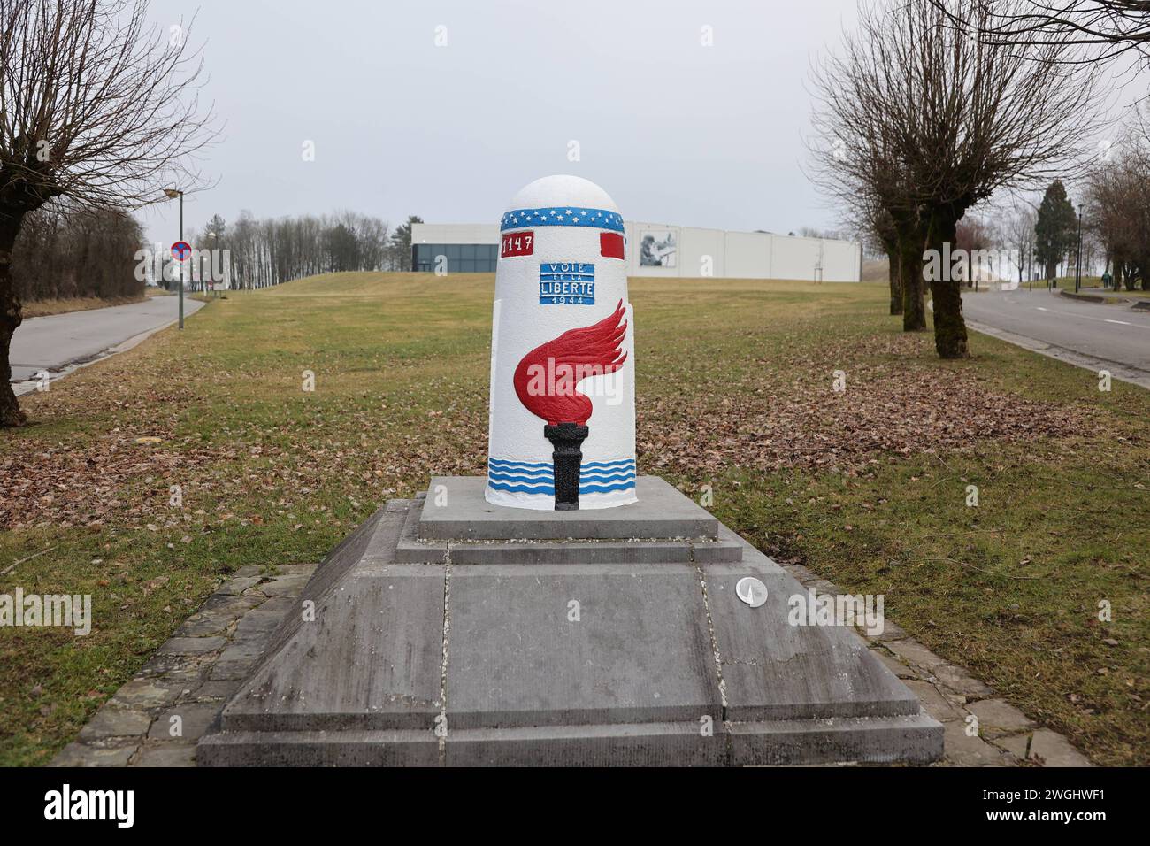 Houfflaize Historische Militaerfahrzeuge in Houfflaize, Belgien, 03.02.2024 Erinnerungsdenkmal Voie de la Liberte 1944 in Bastogne, Belgien Historische Militaerfahrzeuge in Houfflaize, Belgien, 03.02.2024 *** Houfflaize Historic military vehicles in Houfflaize, Belgium, 03 02 2024 Memorial monument Voie de la Liberte 1944 in Bastogne, Belgium Historic military vehicles in Houfflaize, Belgium, 03 02 2024 Copyright: xAugstx/xEibner-Pressefotox EP jat Stock Photo