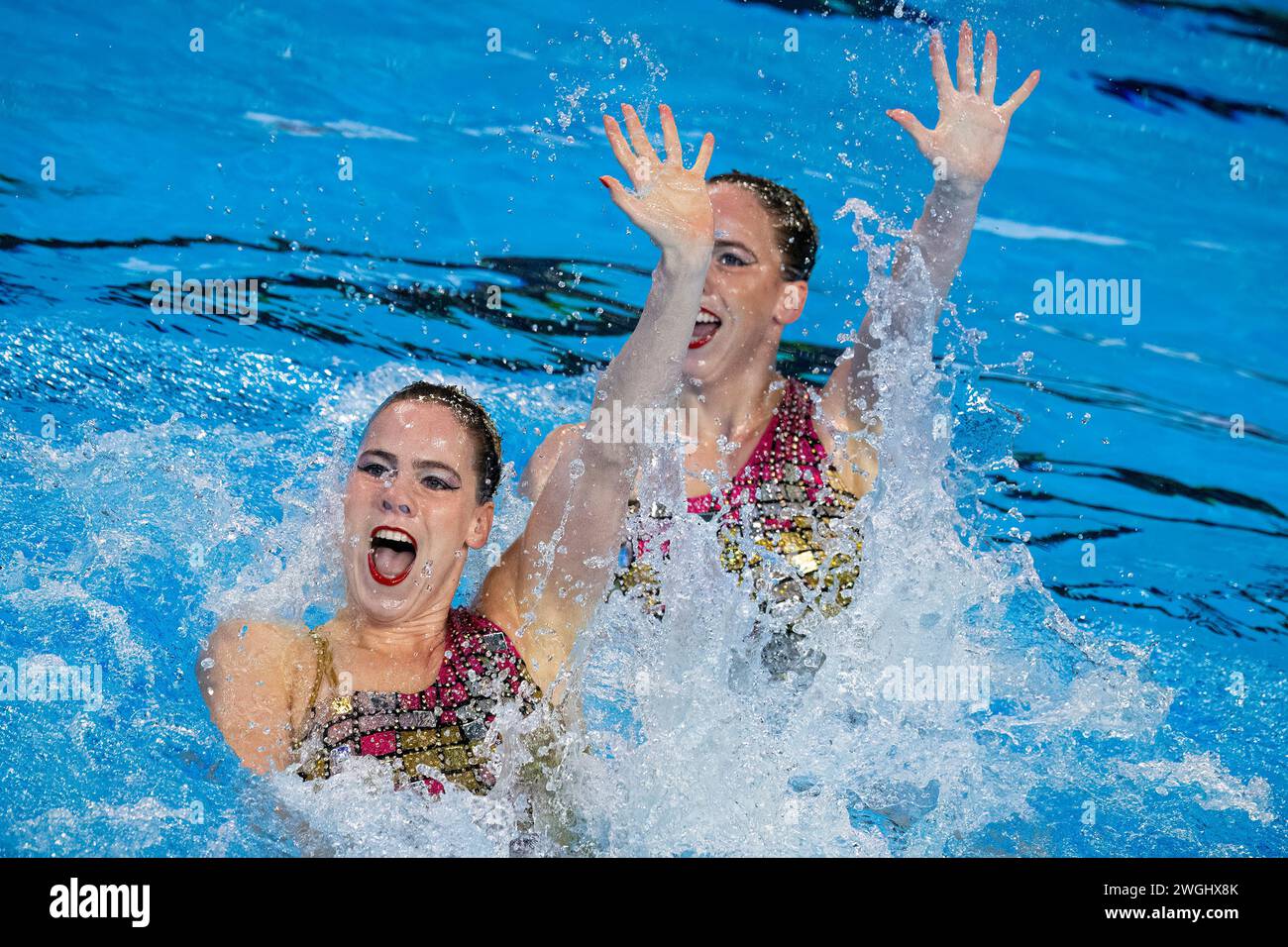 Bregje De Brouwer of and Noortje De Brouwer of The Netherlands compete