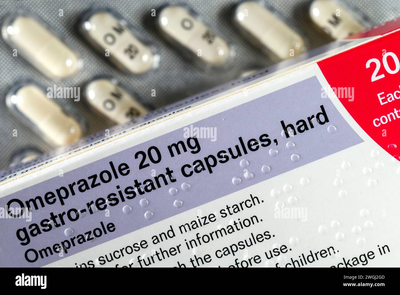 Omeprazole gastro-resistant 20mg capsules - to treat heartburn and ...