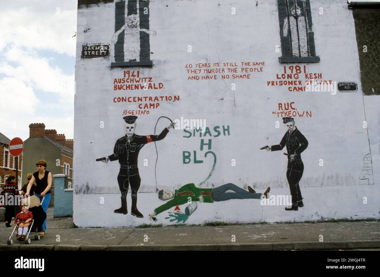 Ireland The Troubles. Belfast Catholic political wall painting