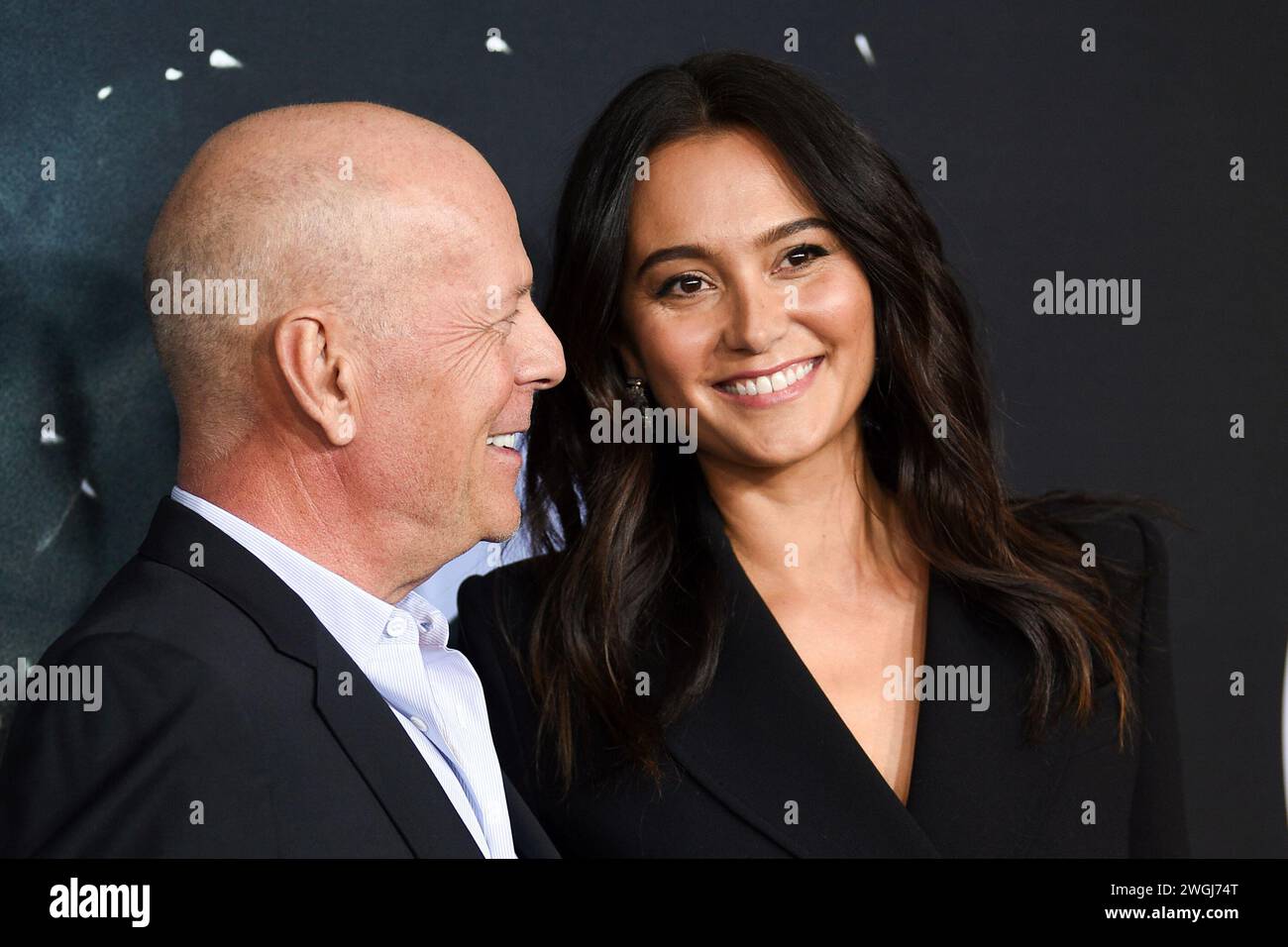 FILE Actor Bruce Willis, left, and his wife Emma Heming Willis attend