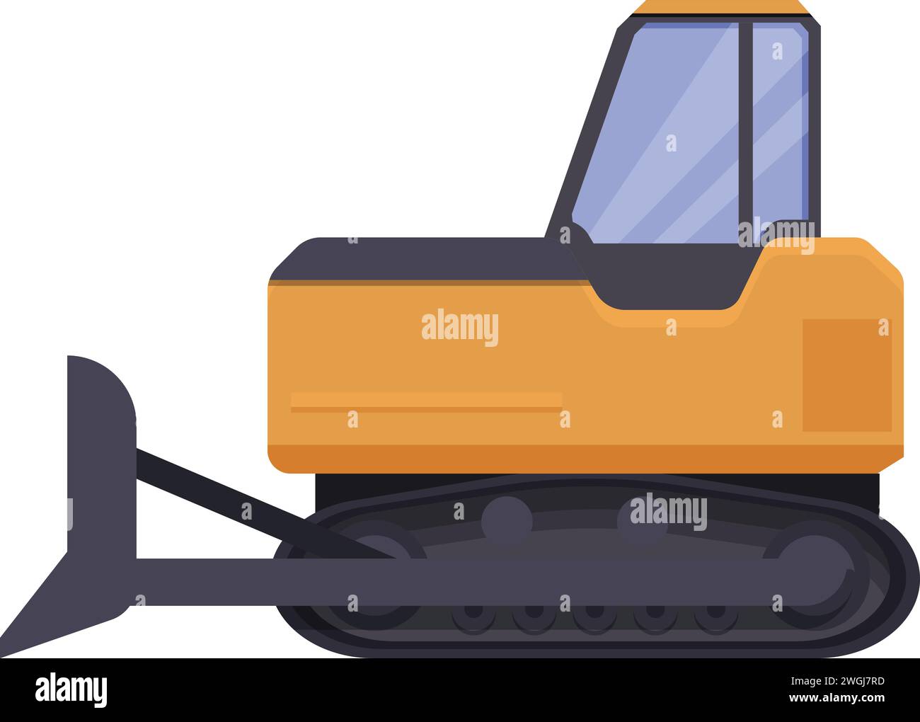 Metal crawler icon cartoon vector. Machinery car. Machine excavator Stock Vector