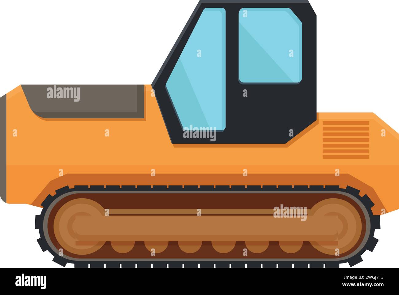 Vehicle crawler icon cartoon vector. Car industrial lift. Boom cargo ...