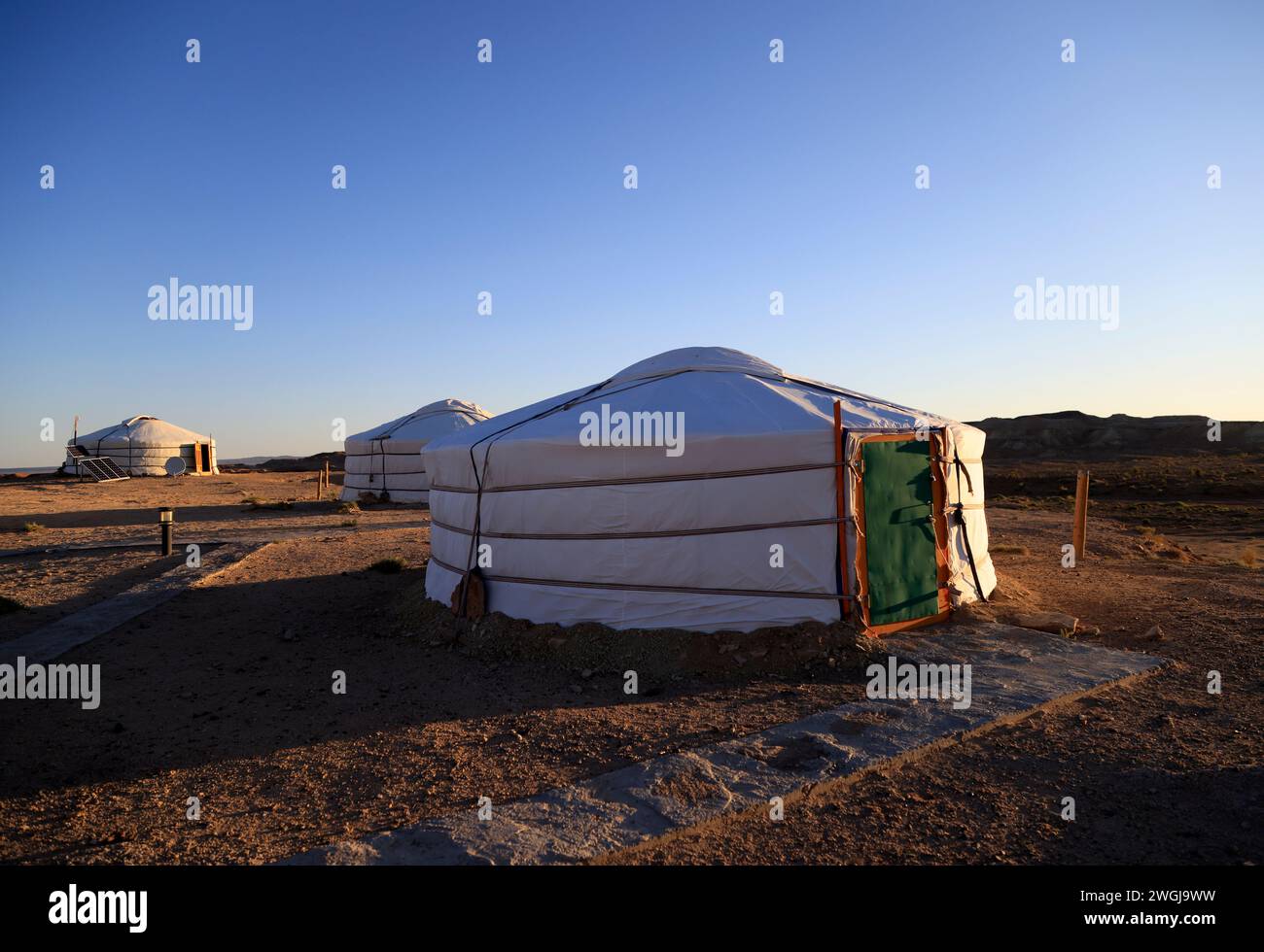Get camp in the Mongolian steppe Stock Photo - Alamy