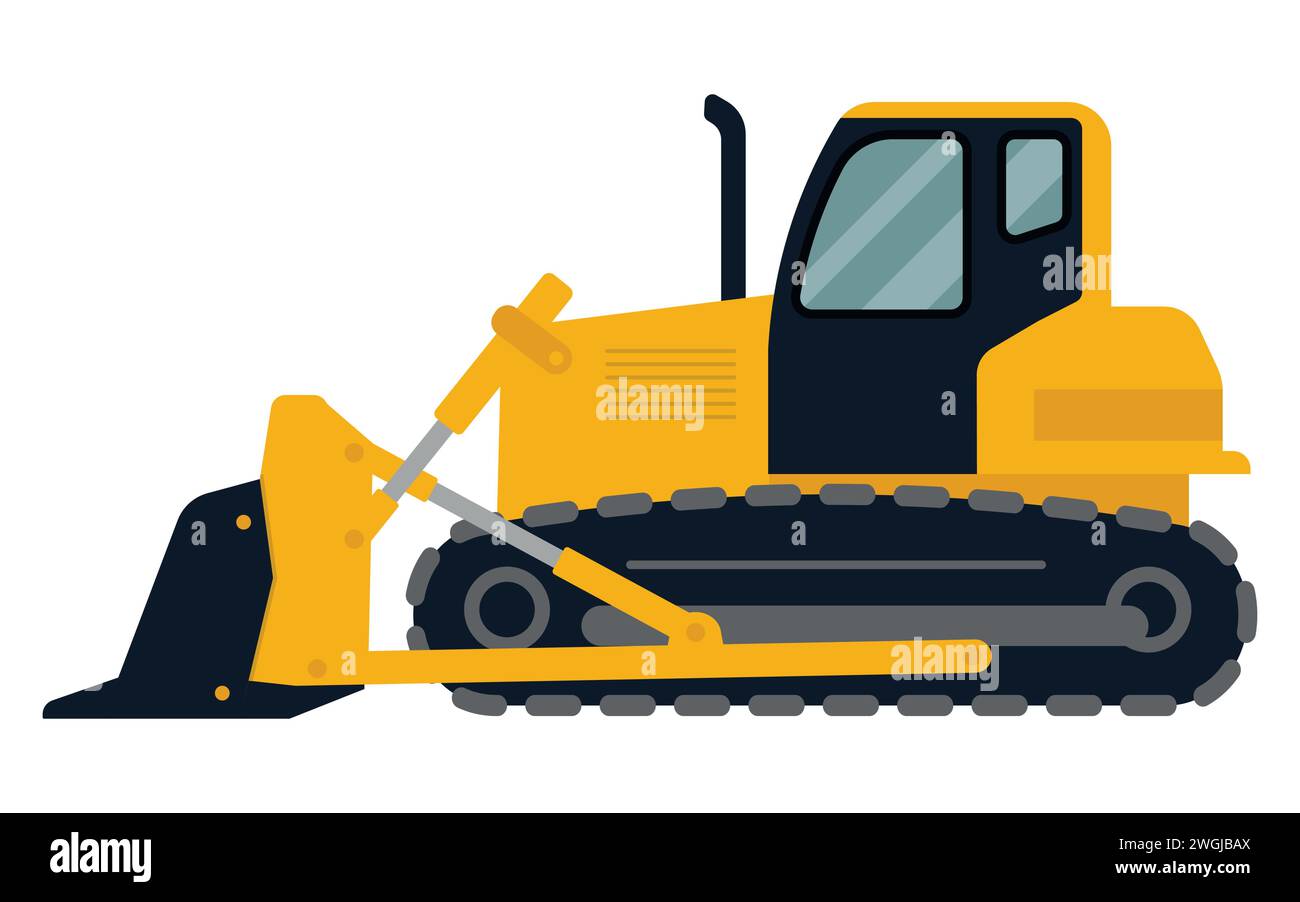 Bulldozer side view Stock Vector Images - Alamy