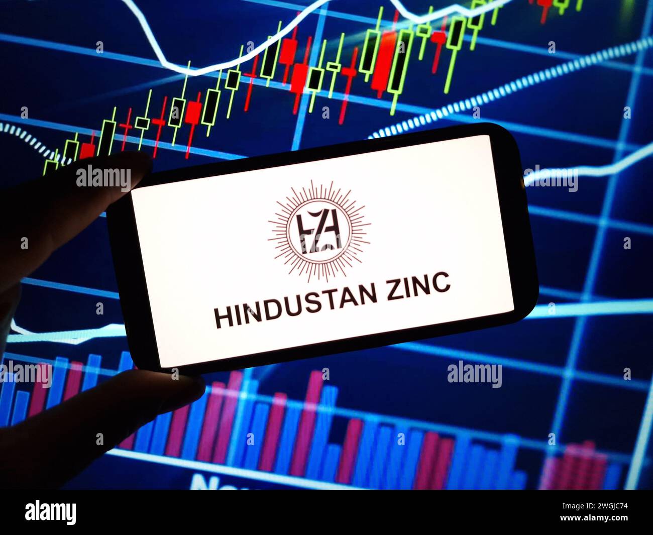 Konskie, Poland February 04, 2024 Hindustan Zinc company logo