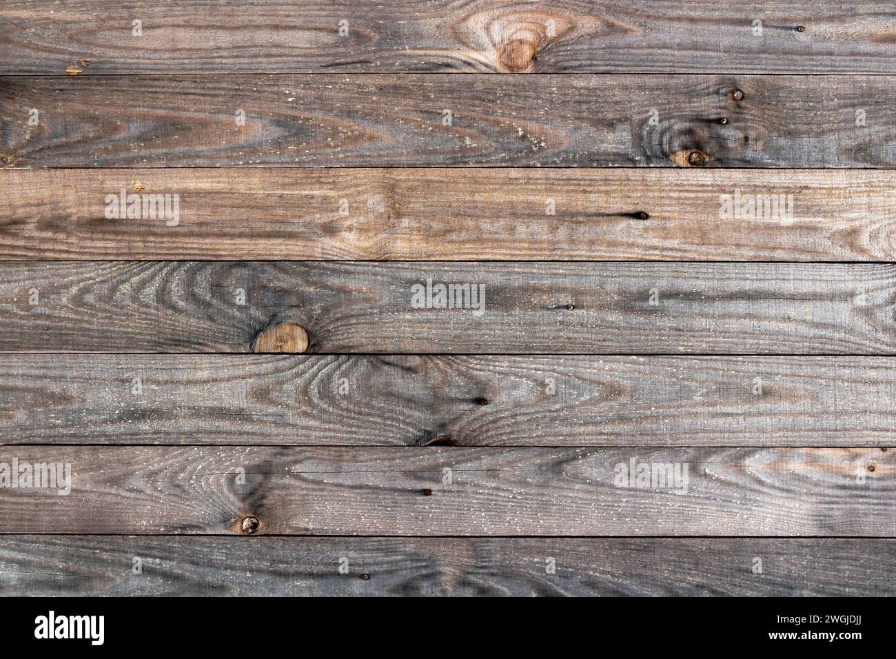 Texture background of wooden fence made with old boards. Stock Photo