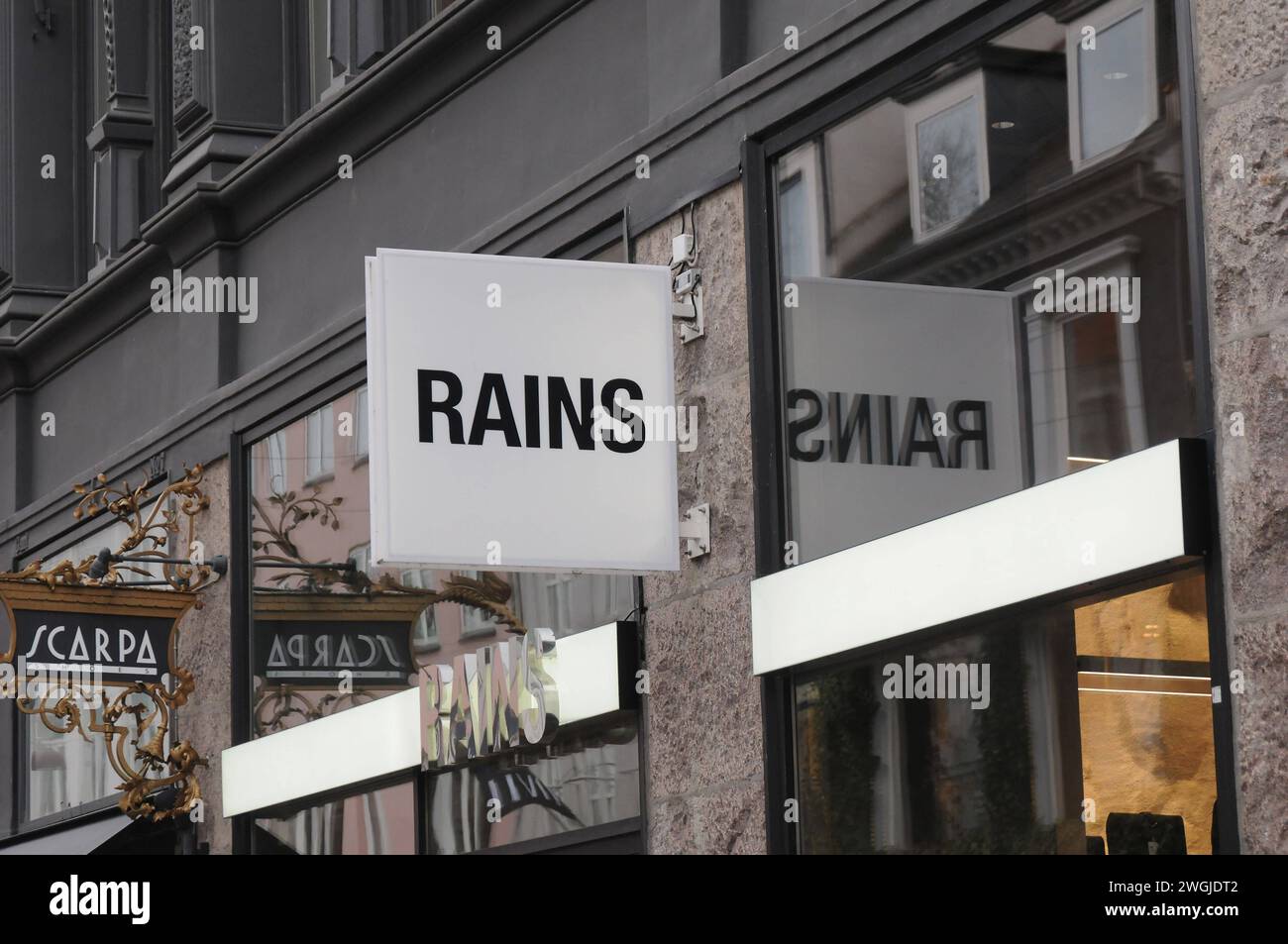 Copenhagen, Denmark /23 January 2024/. Prada store on stroeget in ...