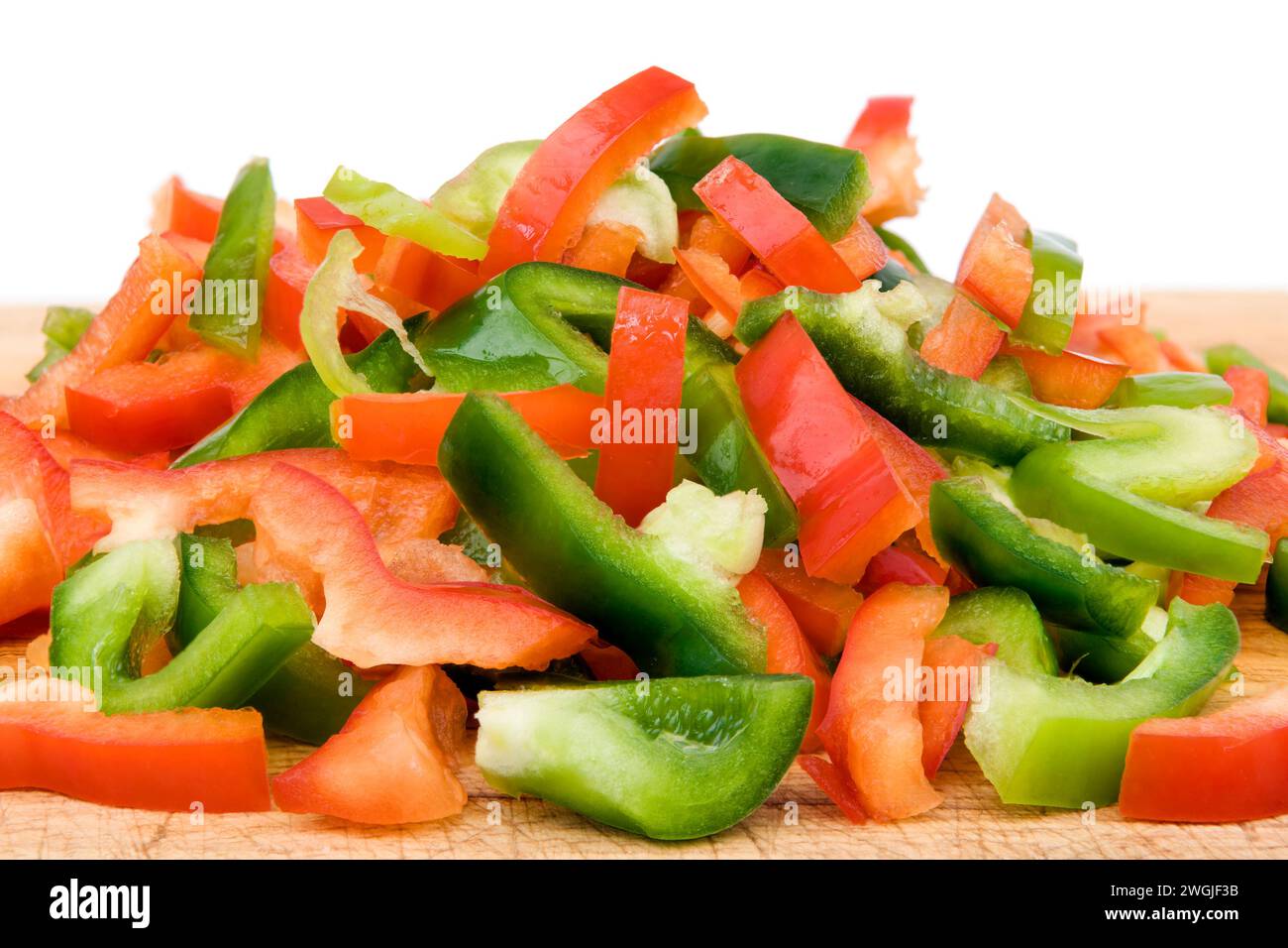 Green peppers sliced on white hi-res stock photography and images - Alamy