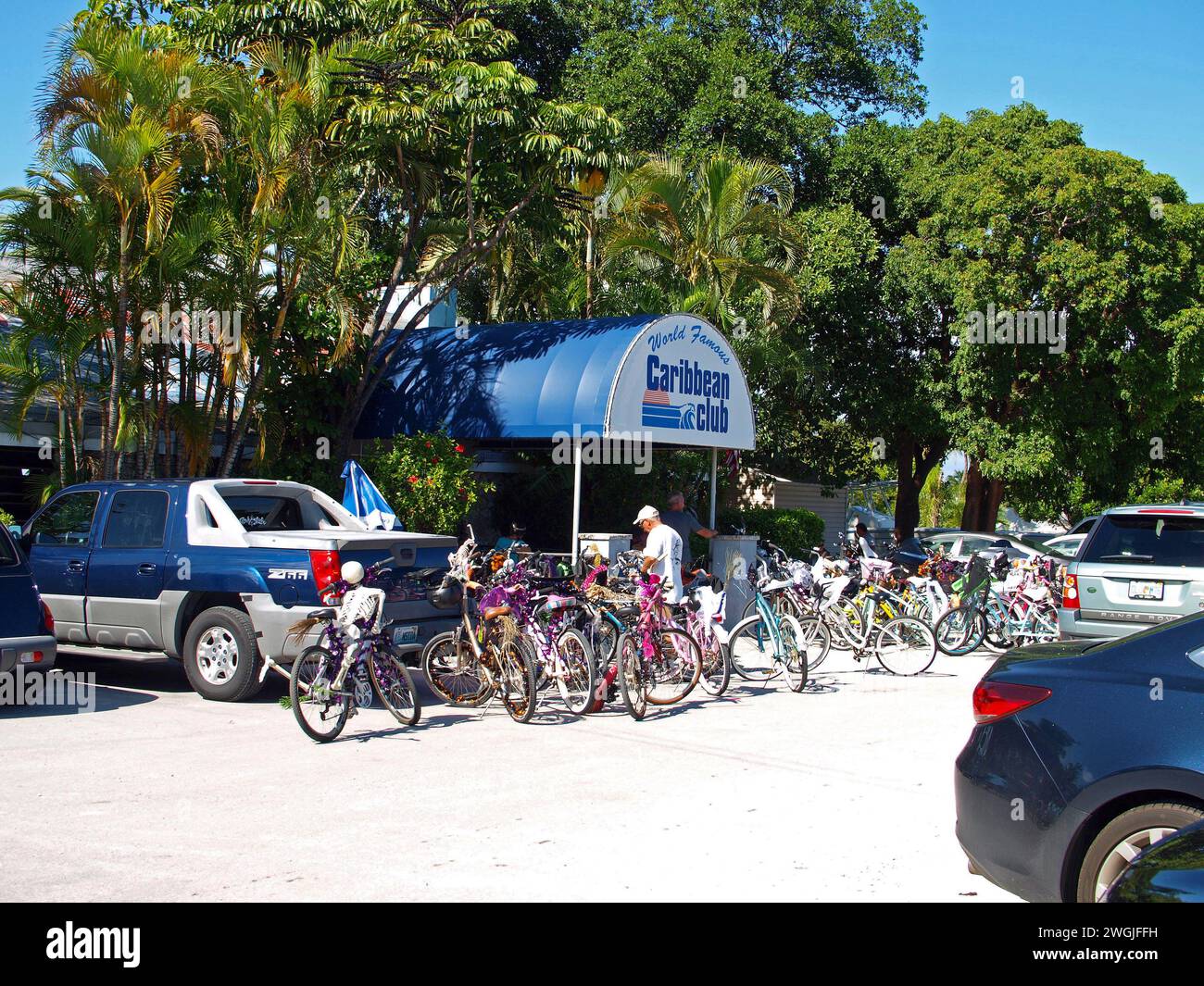 Key Largo, Florida, United States - April 21, 2015: The famous Caribbean Club used as set in the movie Key Largo. Stock Photo