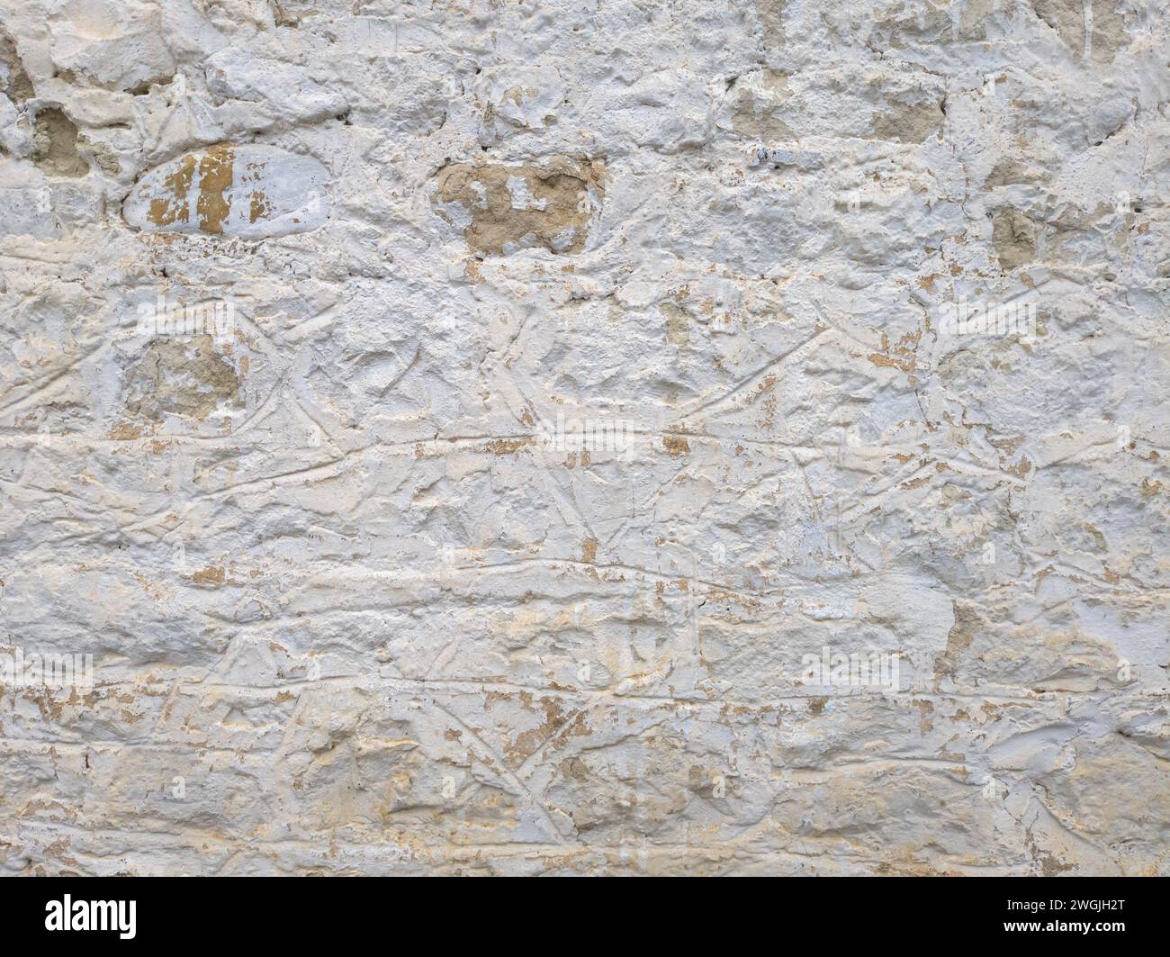 irregular texture of old stone wall Stock Photo