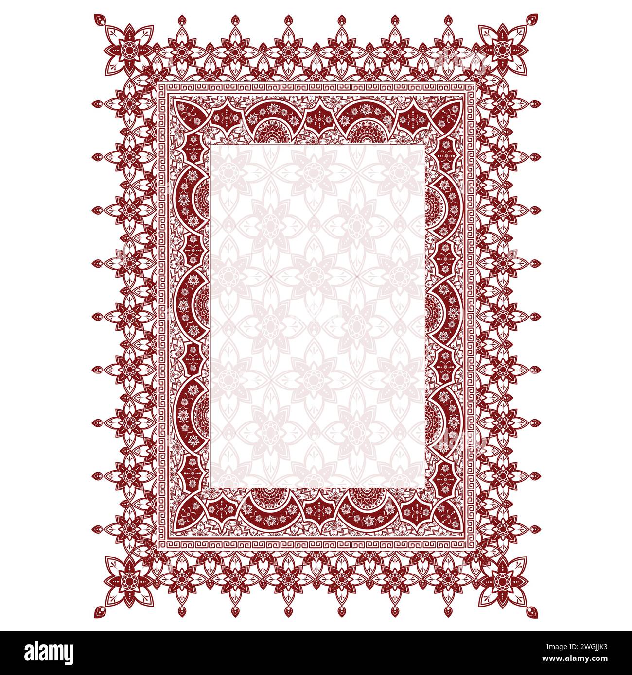 Nikah nama template. Border and frame with modern boho design template.Vector decorative frame. Elegant element for design template, place for text. Stock Vector