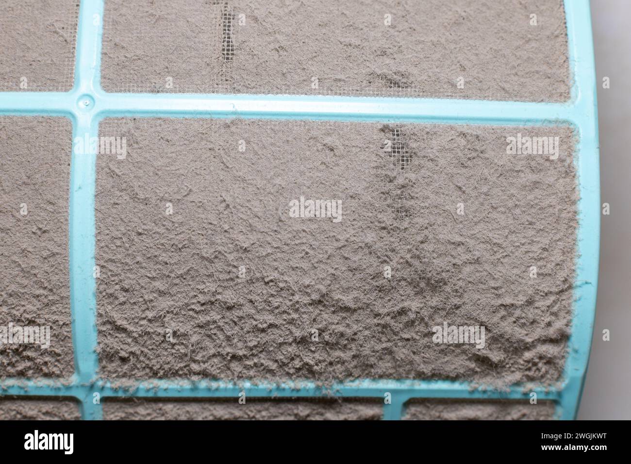 dirty air conditioner filter closeup Stock Photo
