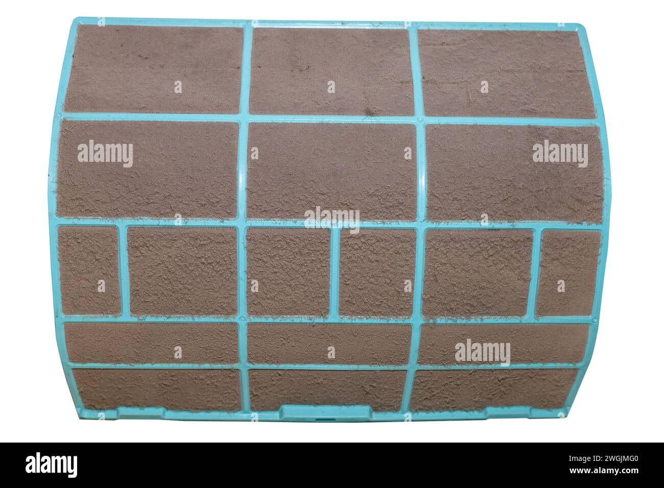 dirty air conditioner filter isolated on white background Stock Photo