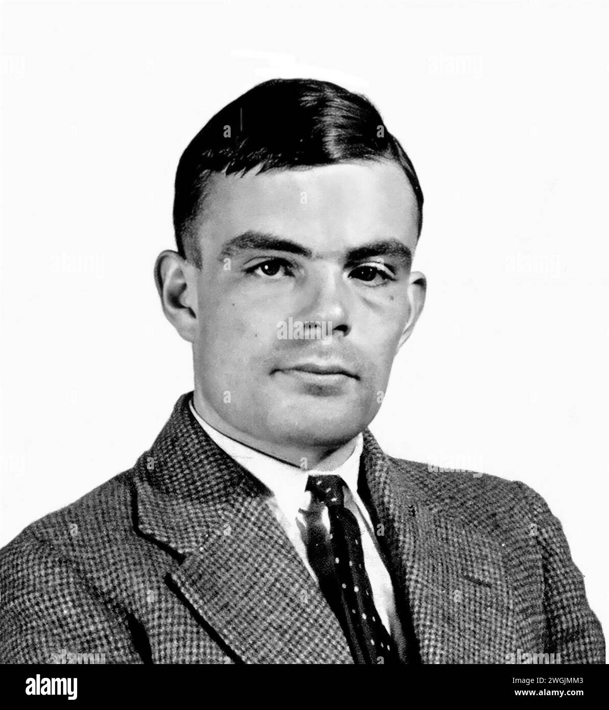 Alan Turing. Portrait of the English mathematician and computer scientist, Alan Mathison Turing (1912-1954) in 1936 Stock Photo