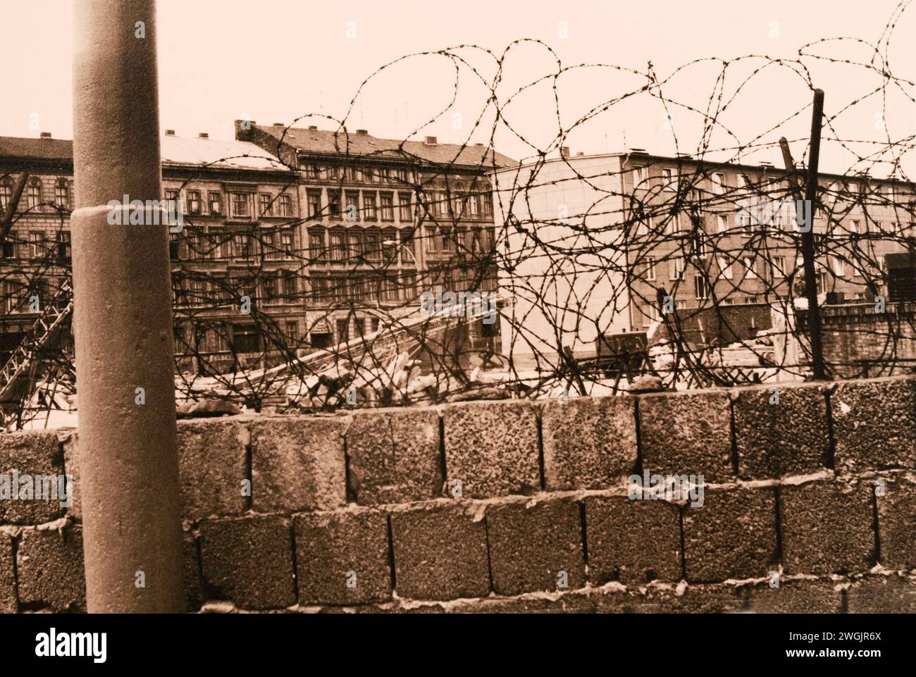 Berlin GER, 20240205, Aufnahme Berlin, 1961, Stadtansicht, Mauerbau *** Berlin GER, 20240205, photo Berlin, 1961, city view, Wall construction Stock Photo