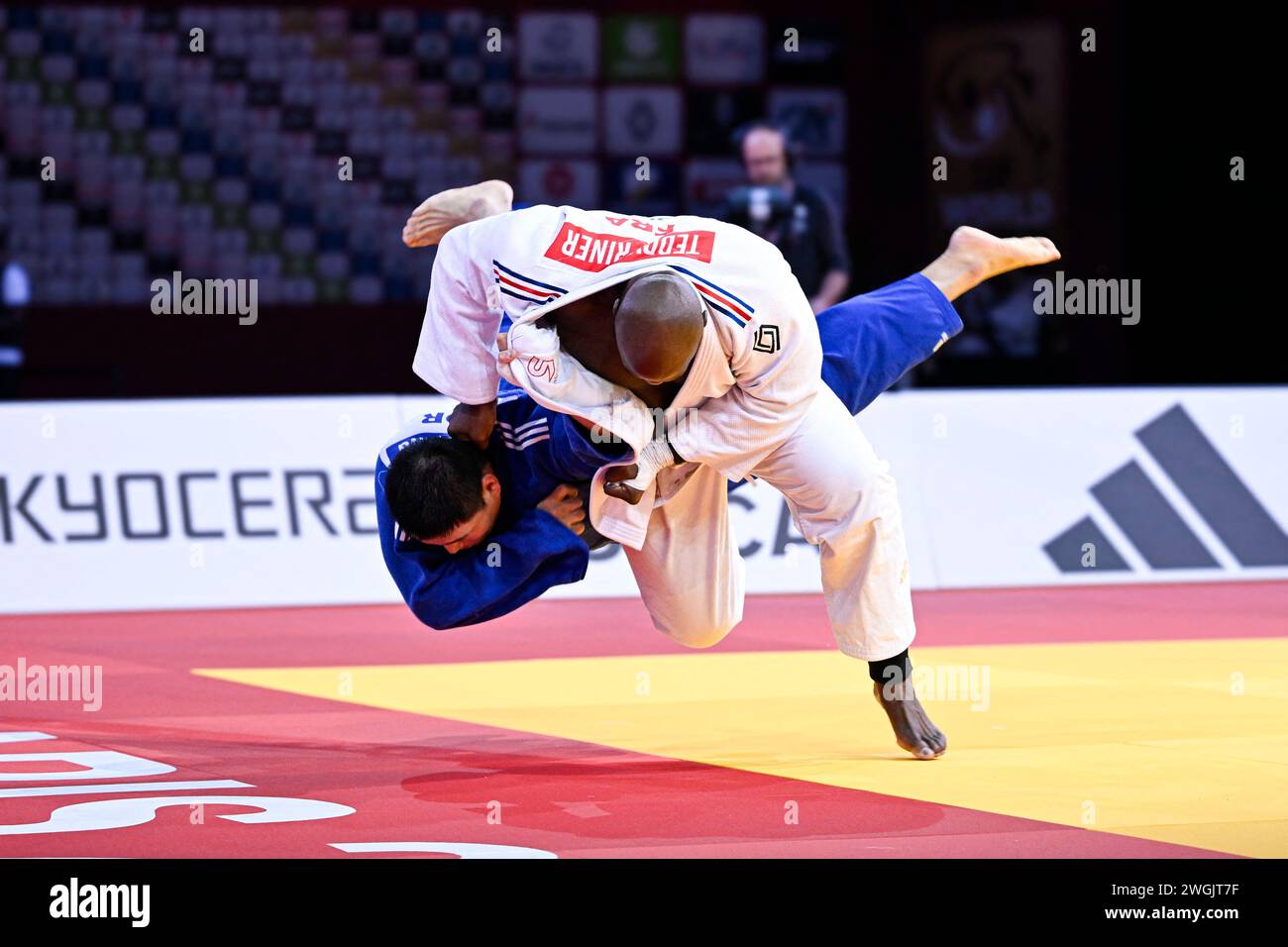 Teddy Riner and Kim Minjong of Minjong during the Paris Grand Slam 2024 IJF World Judo Tour