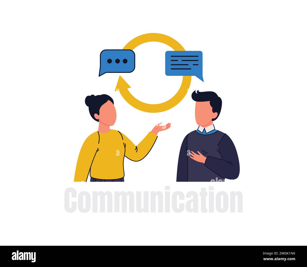 Communicating Discuss Stock Vector Images Alamy