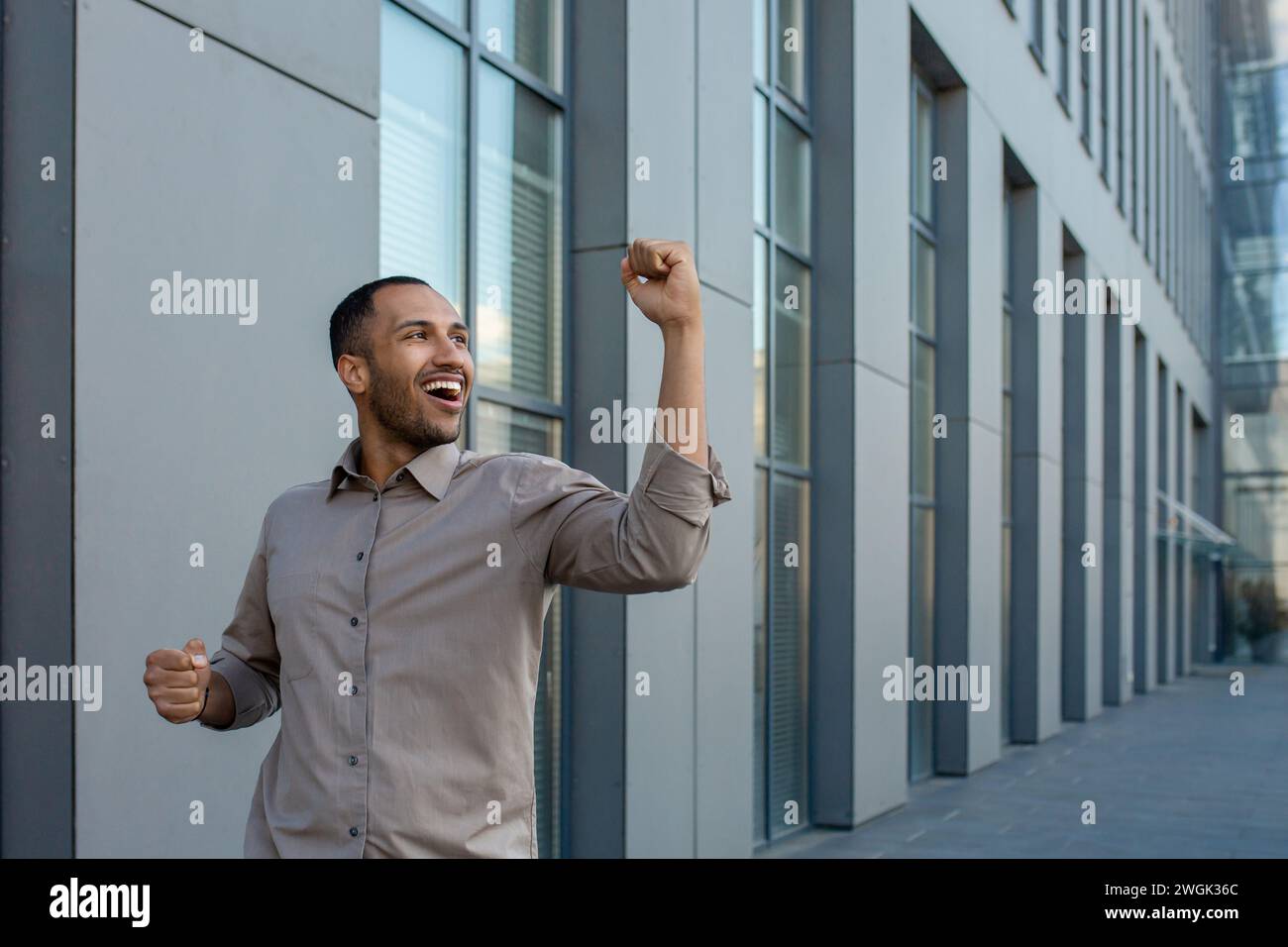 Overjoyed middle eastern male hi-res stock photography and images - Alamy