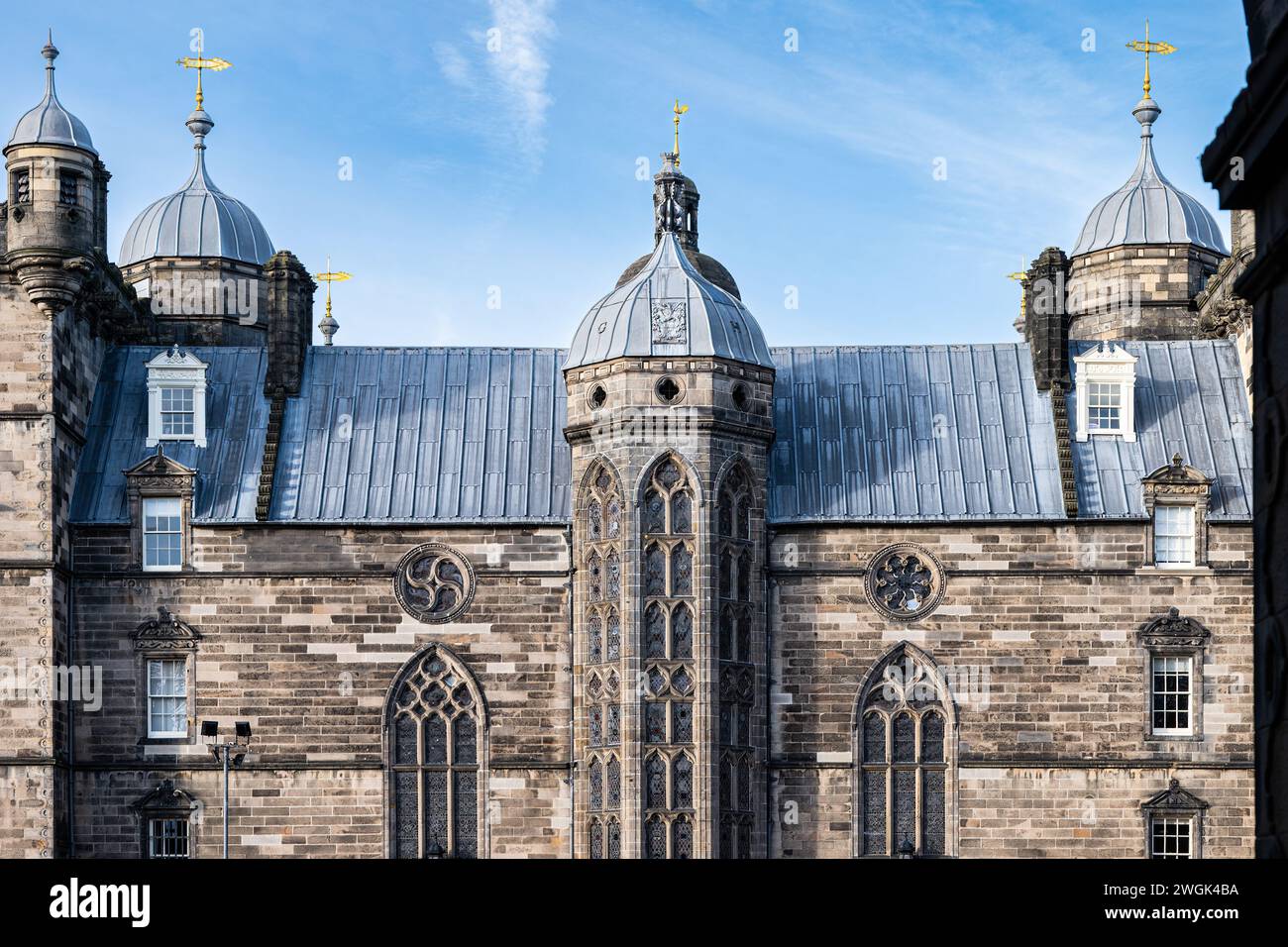 Renaissance architecture of George Heriots School, Edinburgh, Scotland, UK Stock Photo