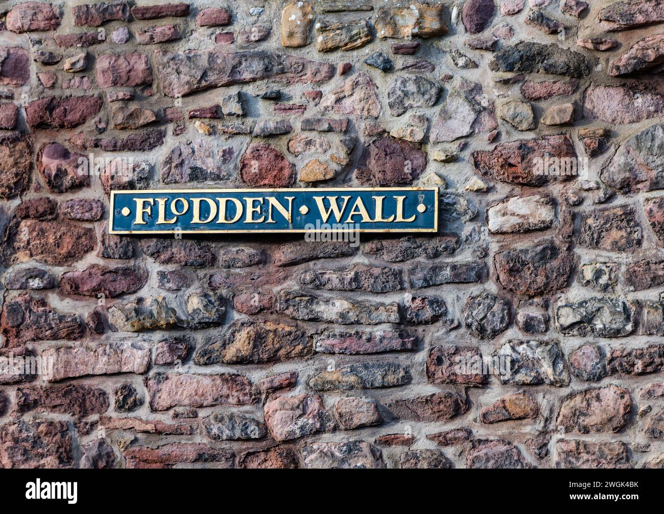Medieval old city wall, Flodden Wall, Edinburgh, Scotland, UK Stock Photo