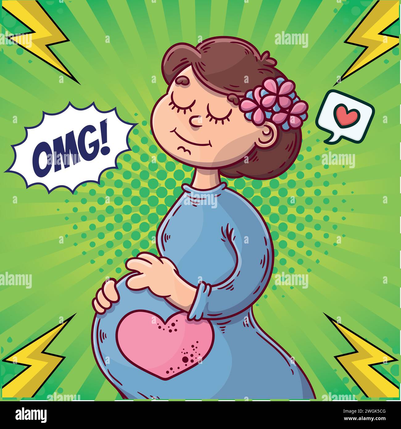 super-mom-pop-art-style-vector-image-stock-vector-image-art-alamy