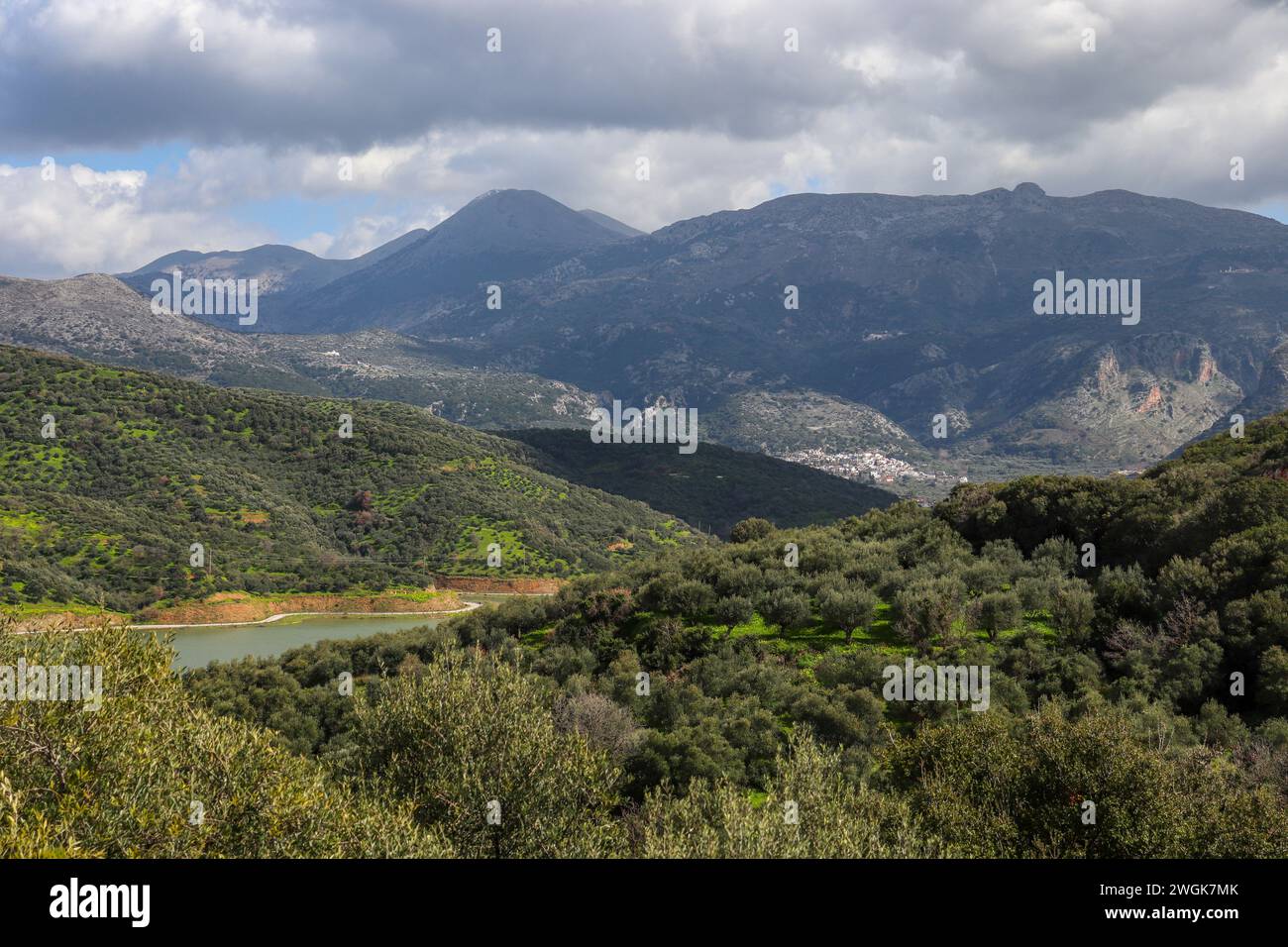 Mountainous landscape in rural Crete Stock Photo - Alamy
