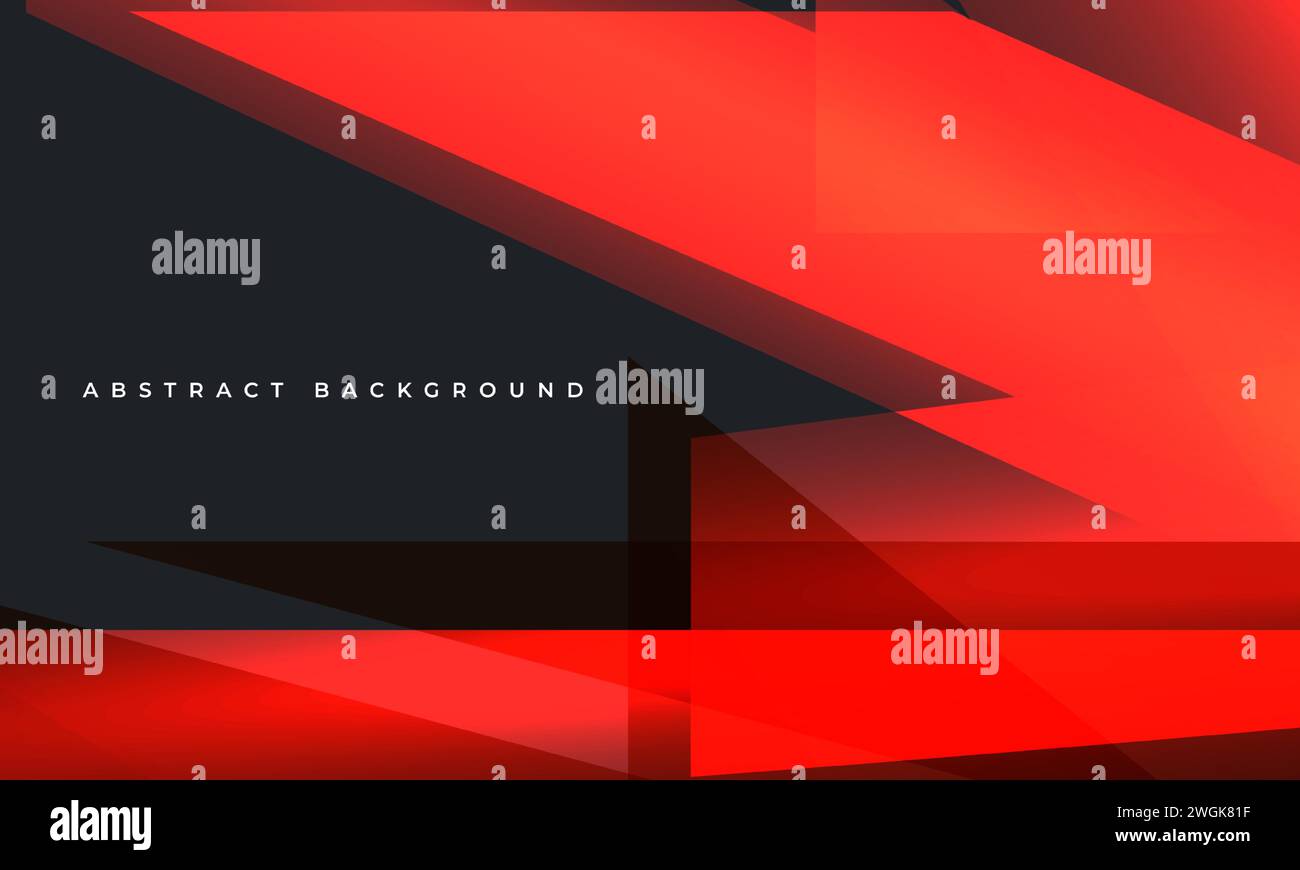 Red and black modern abstract background with geometric shapes. Vector ...