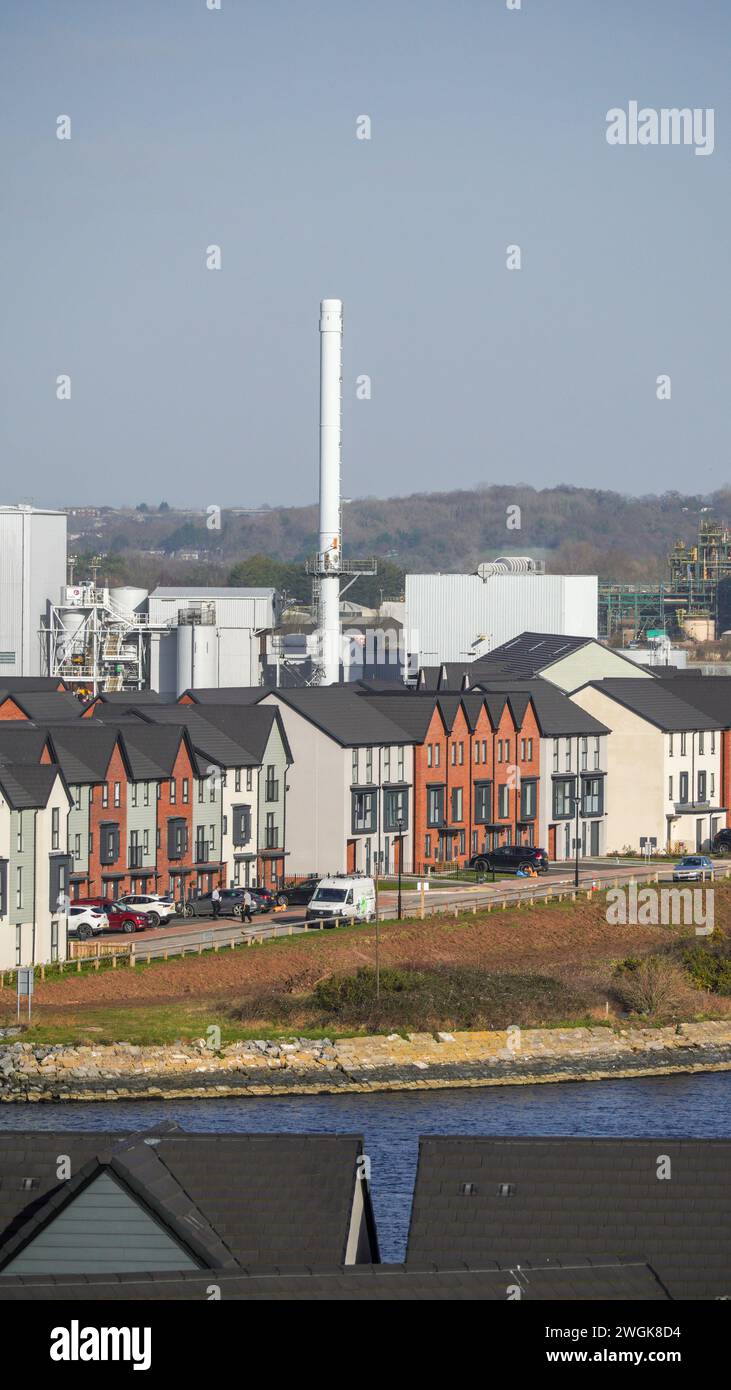 Barry, Vale of Glam, Wales Feb 02 2024 Looking down over the
