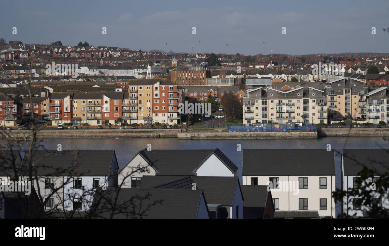 Barry, Vale of Glam, Wales Feb 02 2024 Looking down over the