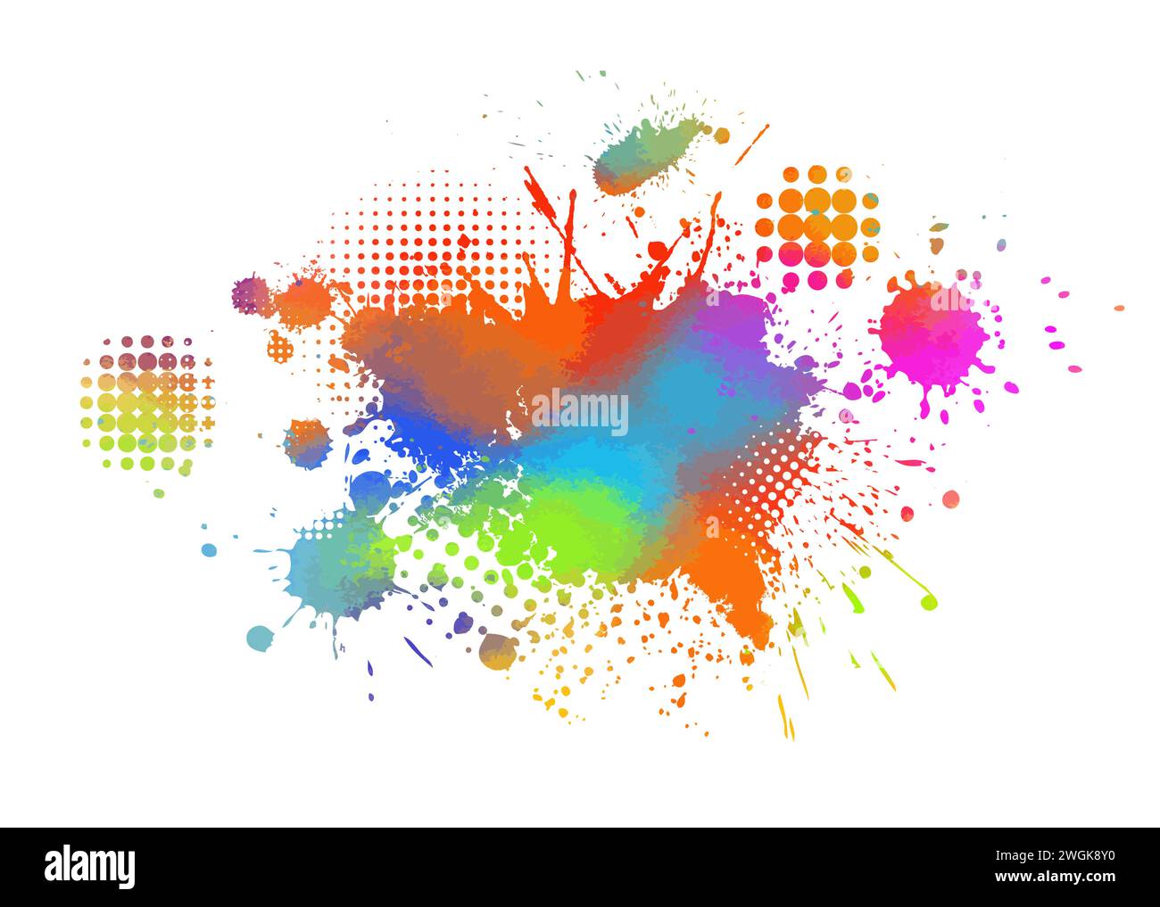 Colored Vector Object Colored blot object. hand drawing. Not AI, Vector illustration Stock ...