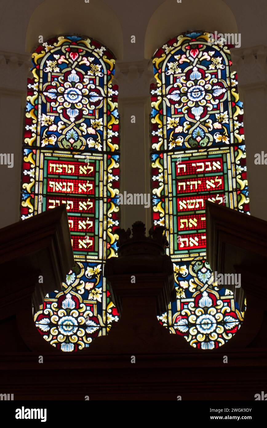 Stained Glass Windows at South African Jewish Museum in Cape Town