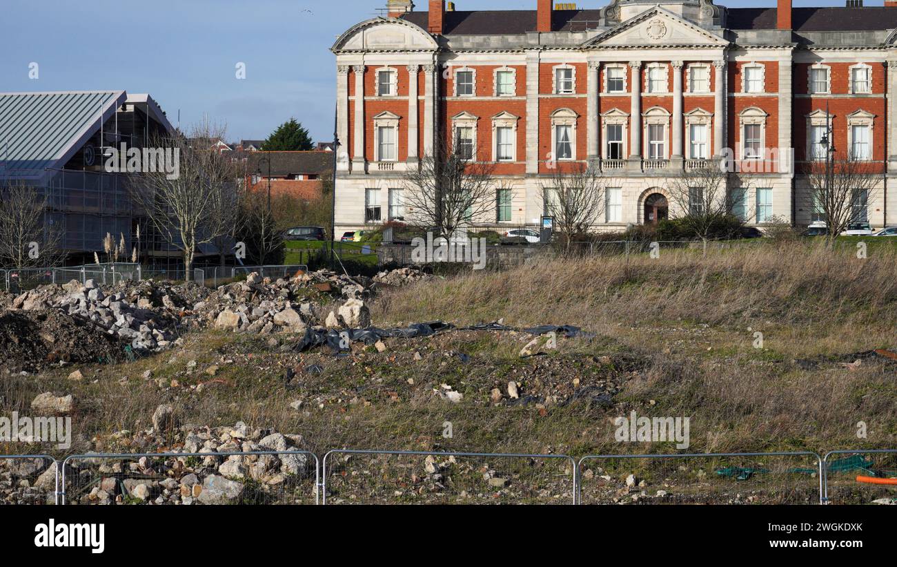 Barry, Vale of Wales 02 Feb 2024; With East Quay homes