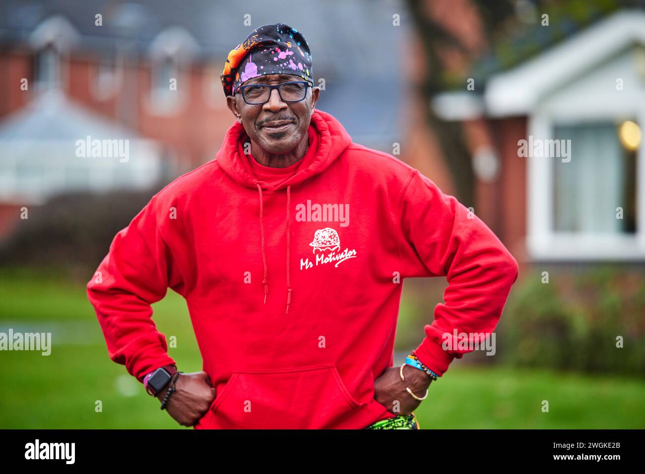 Derrick Errol Evans MBE famous as Mr Motivator Stock Photo