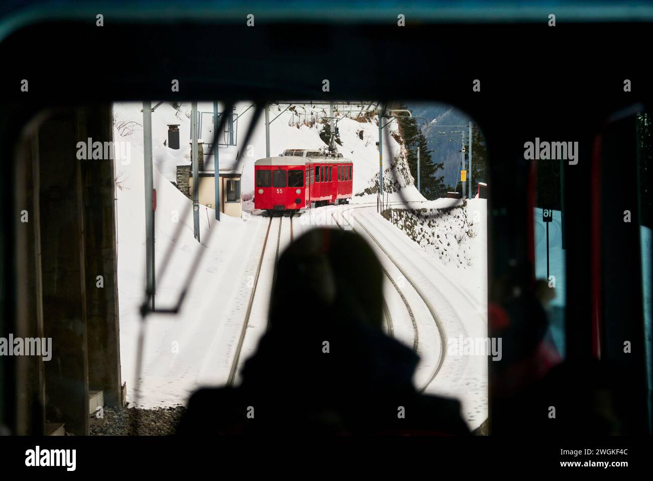 Chamonix Mont Blanc, France. Montenvers Railway or Chemin de fer du