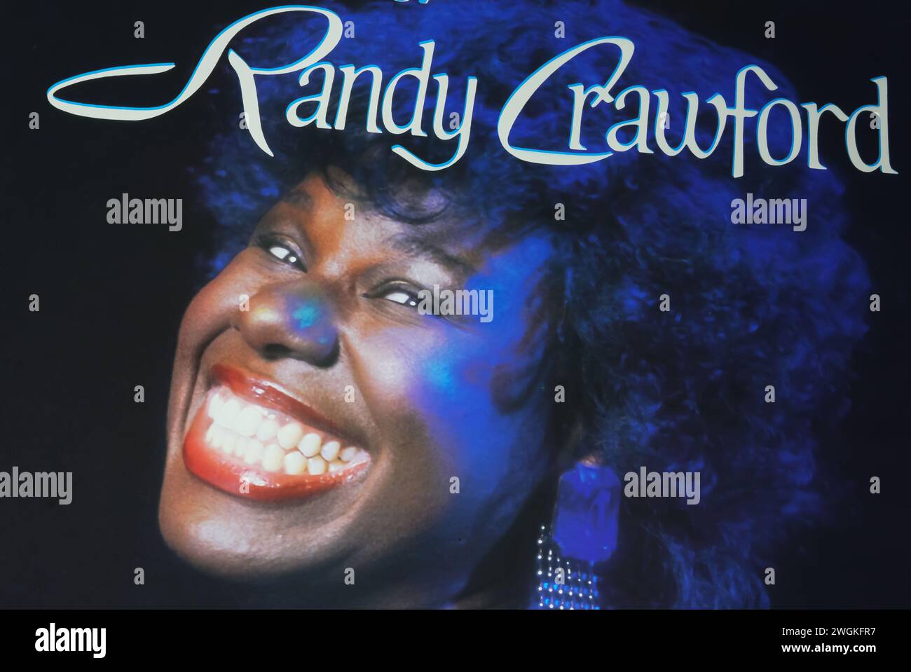 Viersen, Germany - January 9. 2024: Closeup of R and B singer Randy Crawford Best of vinyl record album cover Stock Photo