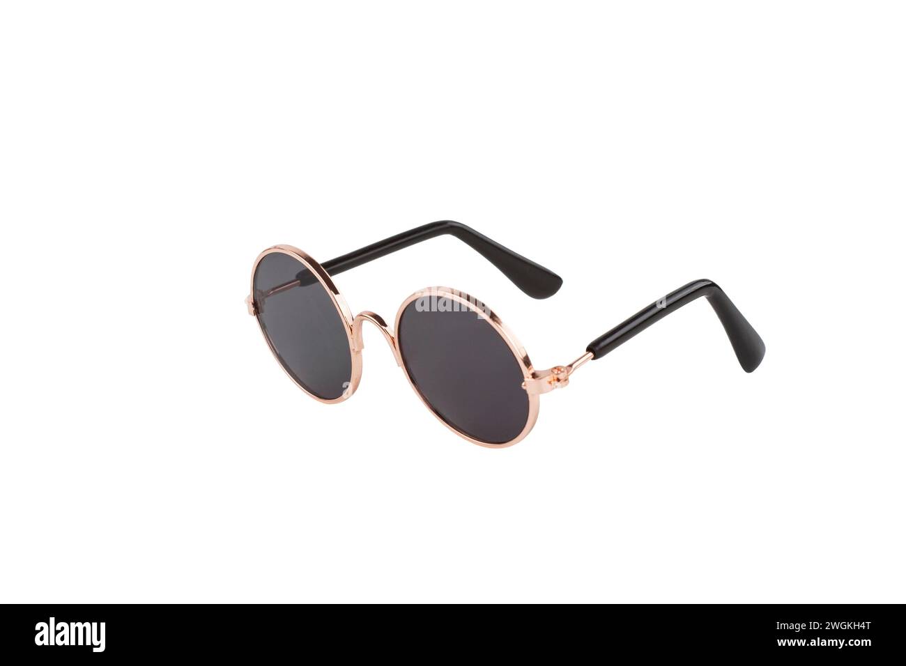 Round sunglasses isolated on white background Stock Photo