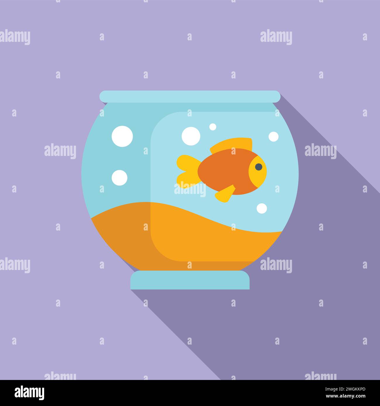 Aquarium fish pet icon flat vector. Feeding service. Doctor animal