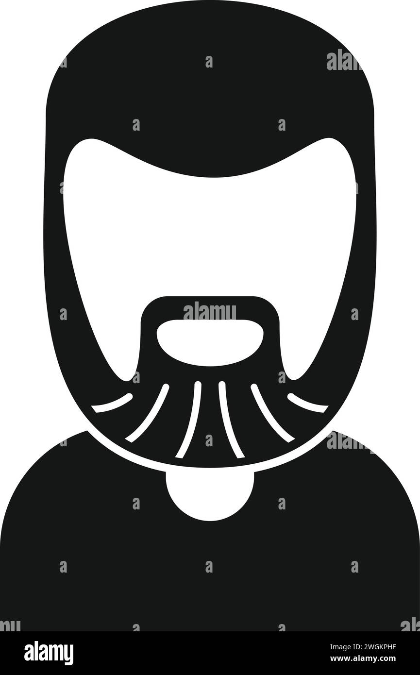 Character beard icon simple vector. Mature man. Style portrait male ...