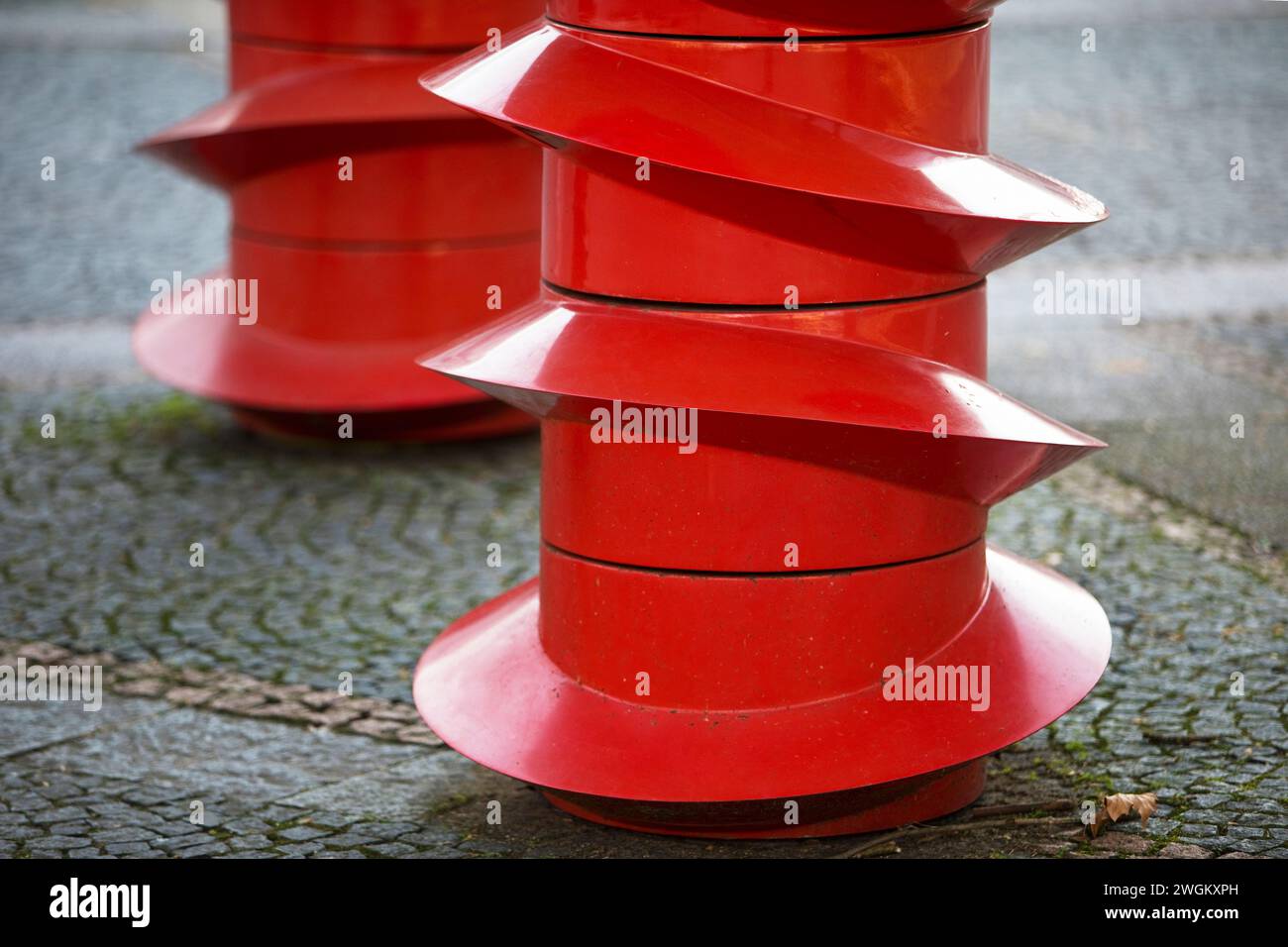artwork 'Rotating screws', Germany, Lower Saxony, Hanover Stock Photo