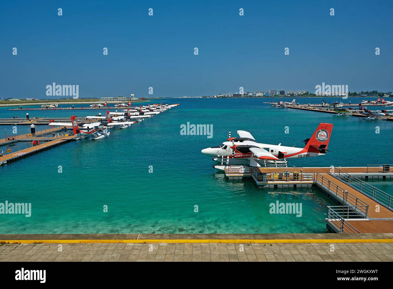 Male , Maldives and sea planes from the Trans Maldivian Airways operate